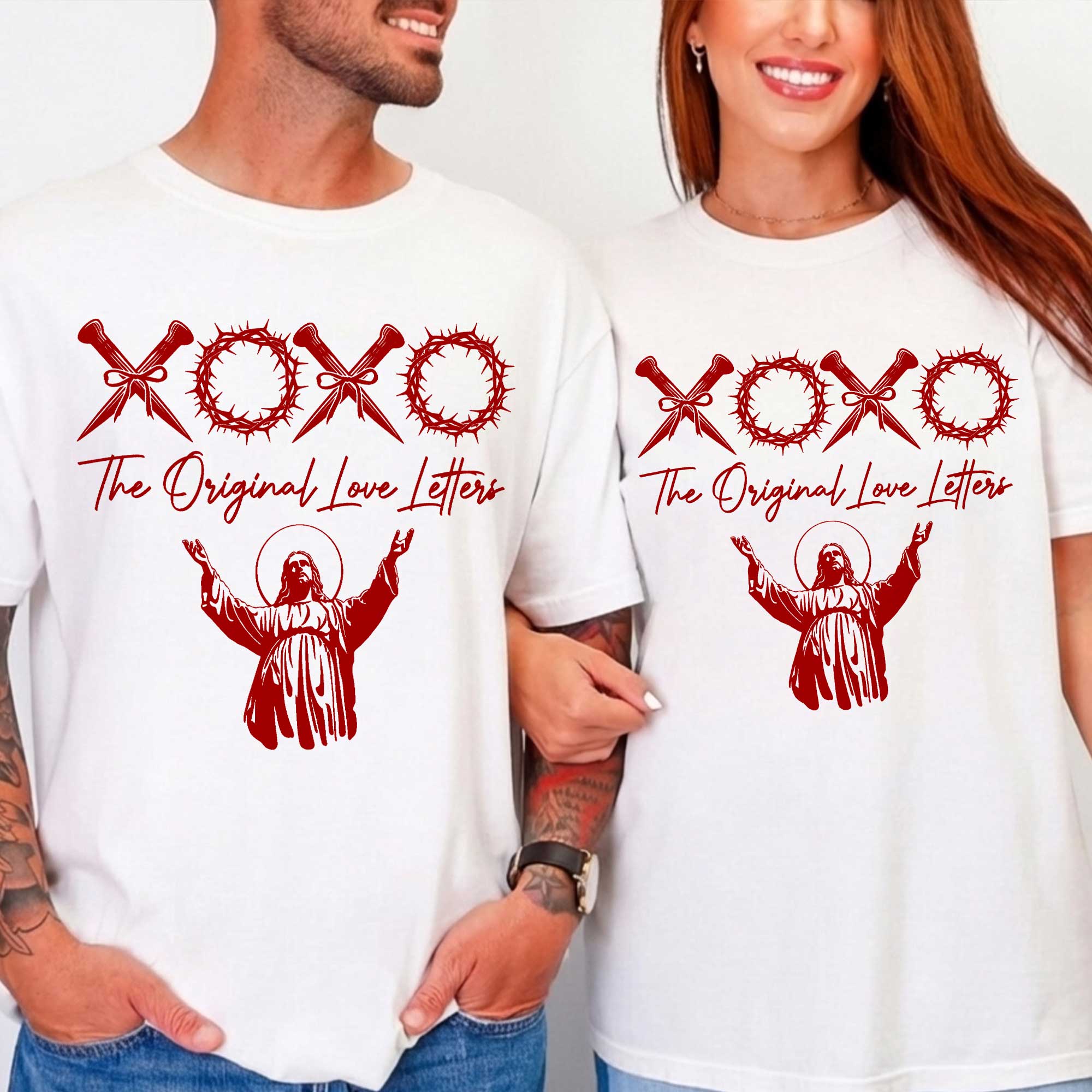 Xoxo The Original Love Letters Couple T-Shirt