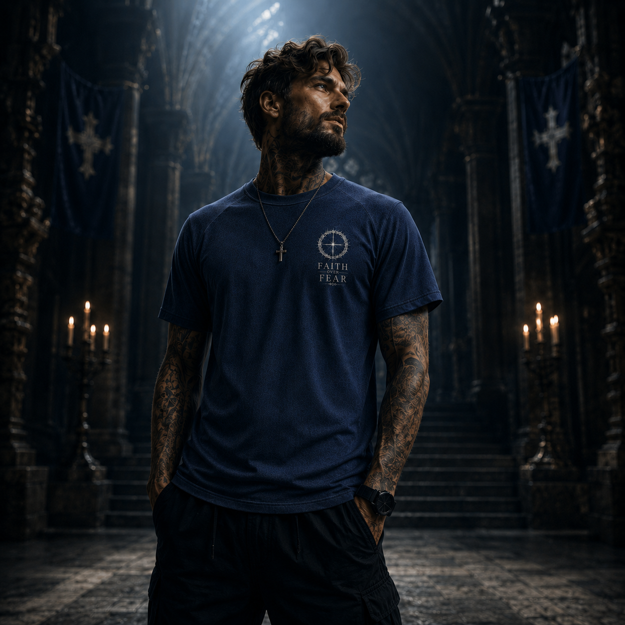 Faith Over Fear Cross T-Shirt