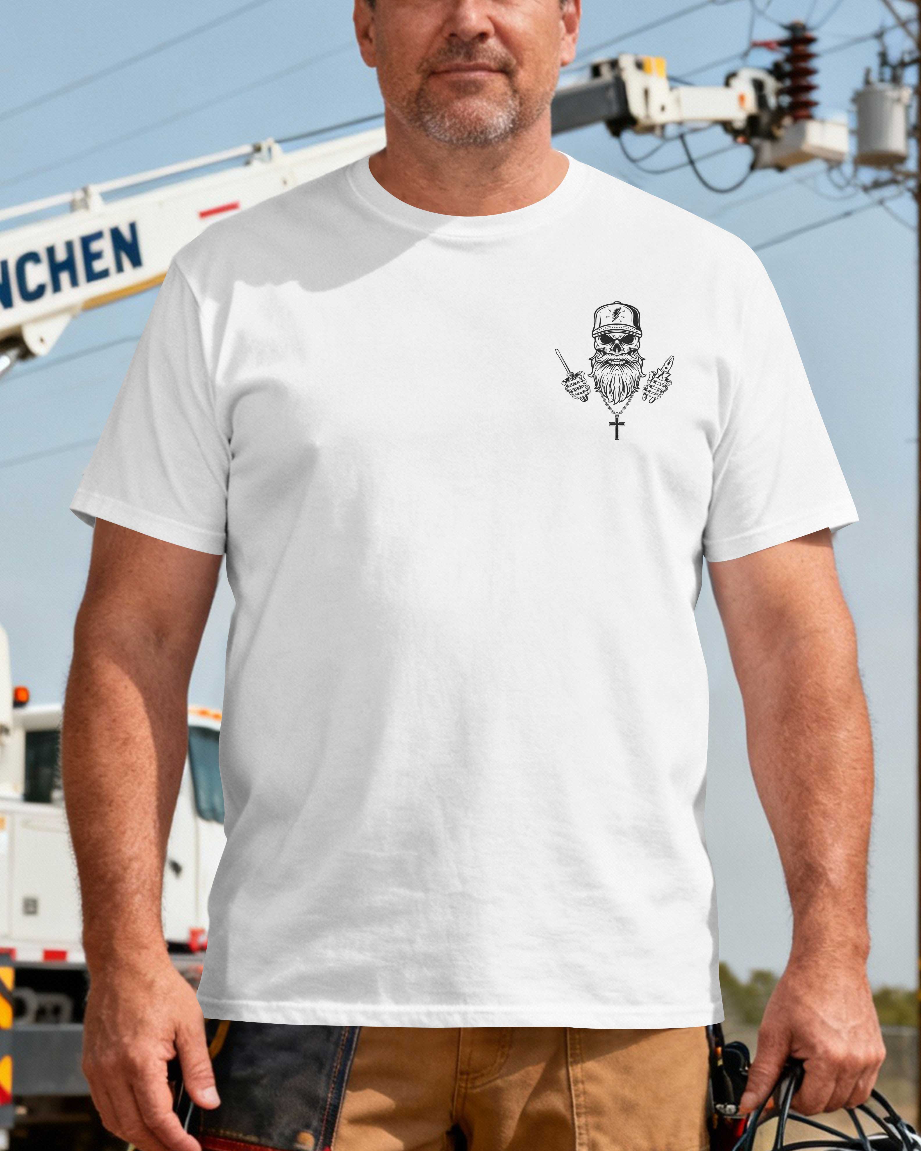 Retired Lineman My Faith Still Holds The Line T-Shirt