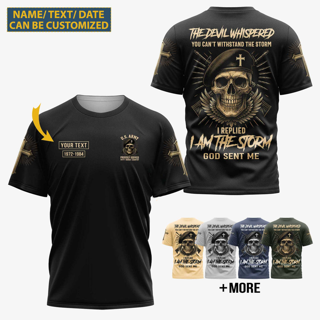 The Devil Whispered You Can't Withstand The Storm Personalized T-Shirt