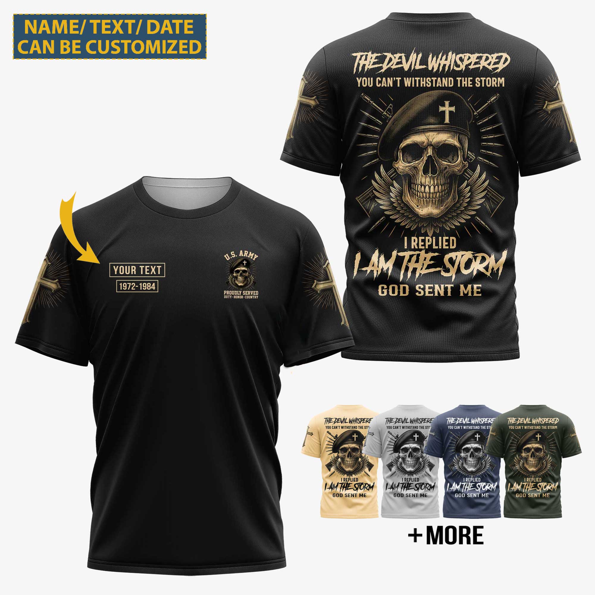 The Devil Whispered You Can't Withstand The Storm Personalized T-Shirt