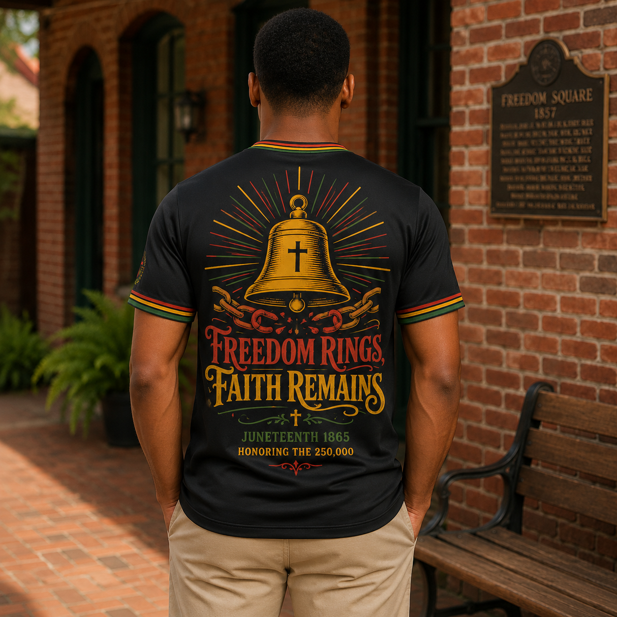 Freedom Rings, Faith Remains Juneteenth 1865 Honoring The 250,000 T-Shirt