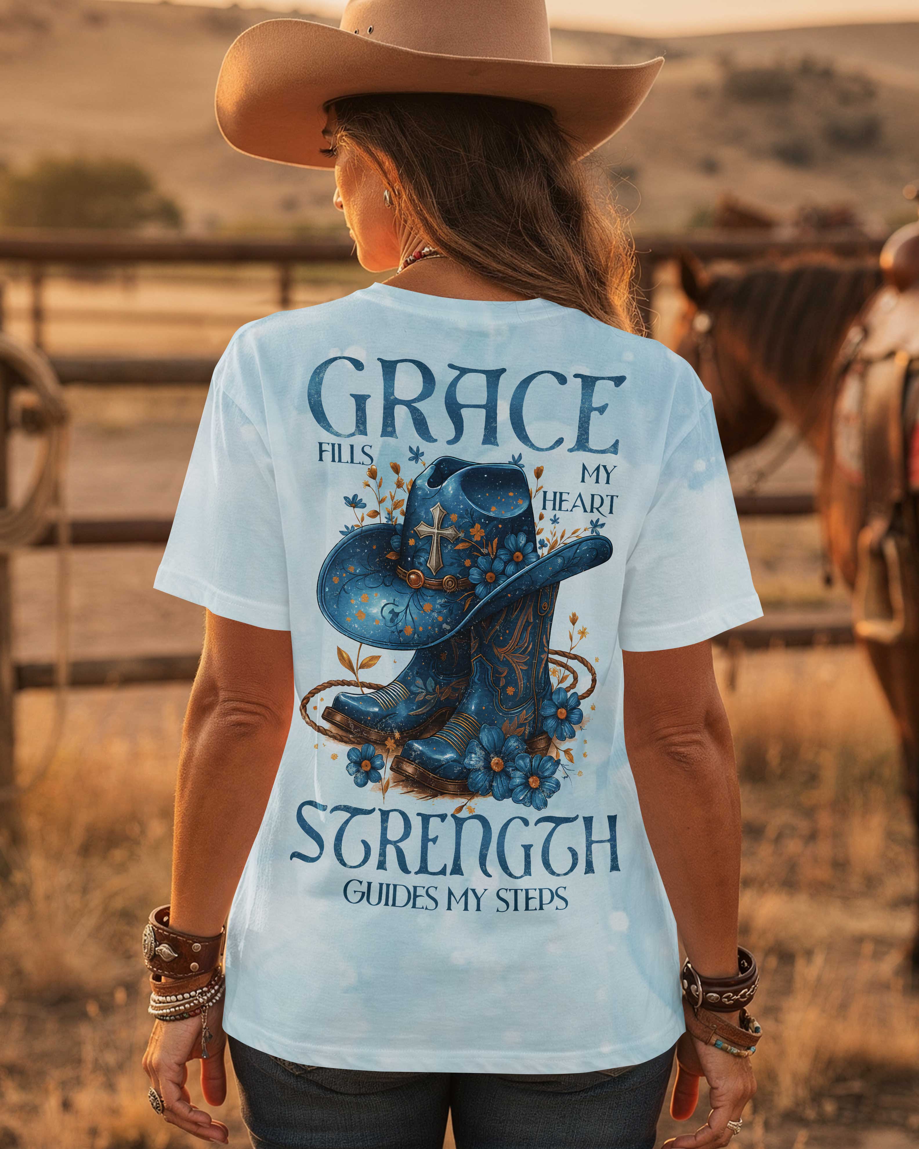 Grace Fills My Heart Strength Guides My Steps T-Shirt
