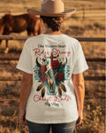 This Western Heart Rides Strong Because Christ Leads My Way T-Shirt