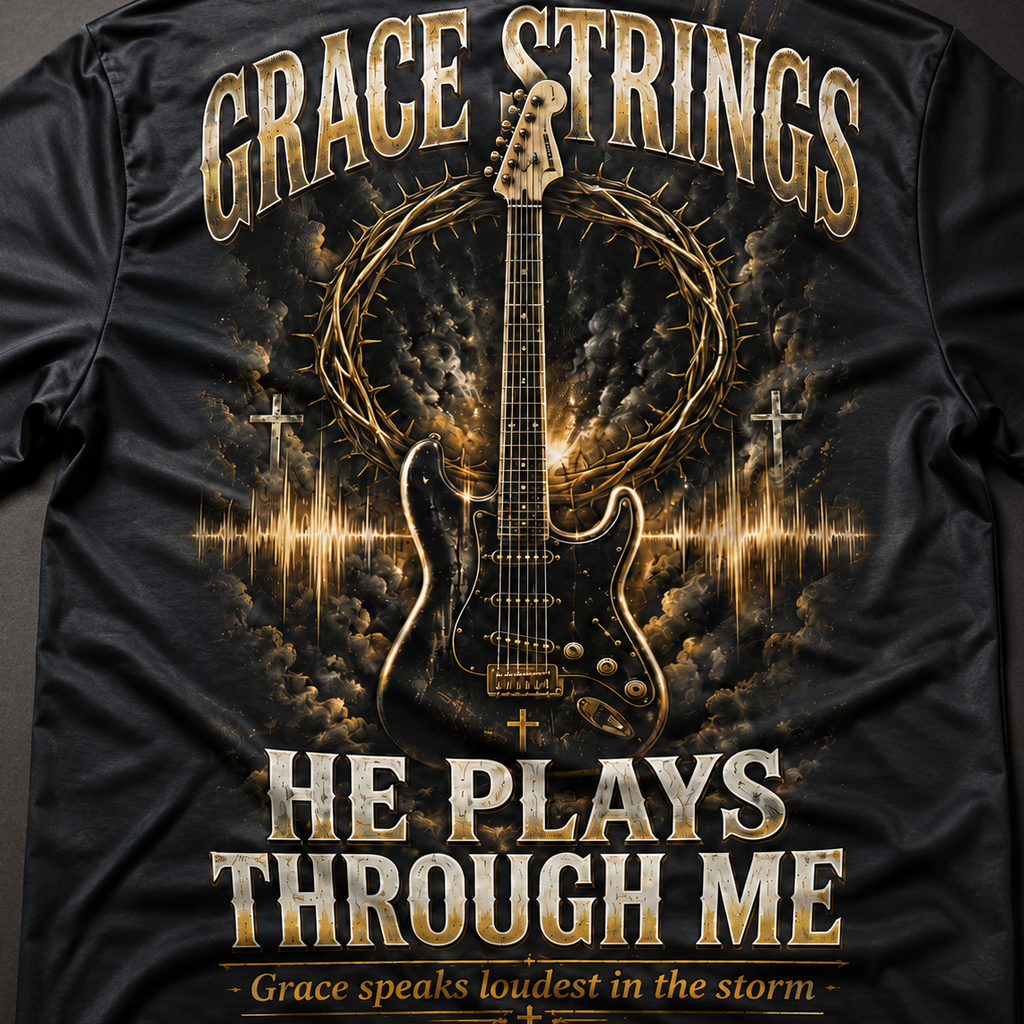 Grace Strings He Plays Through Me T-Shirt