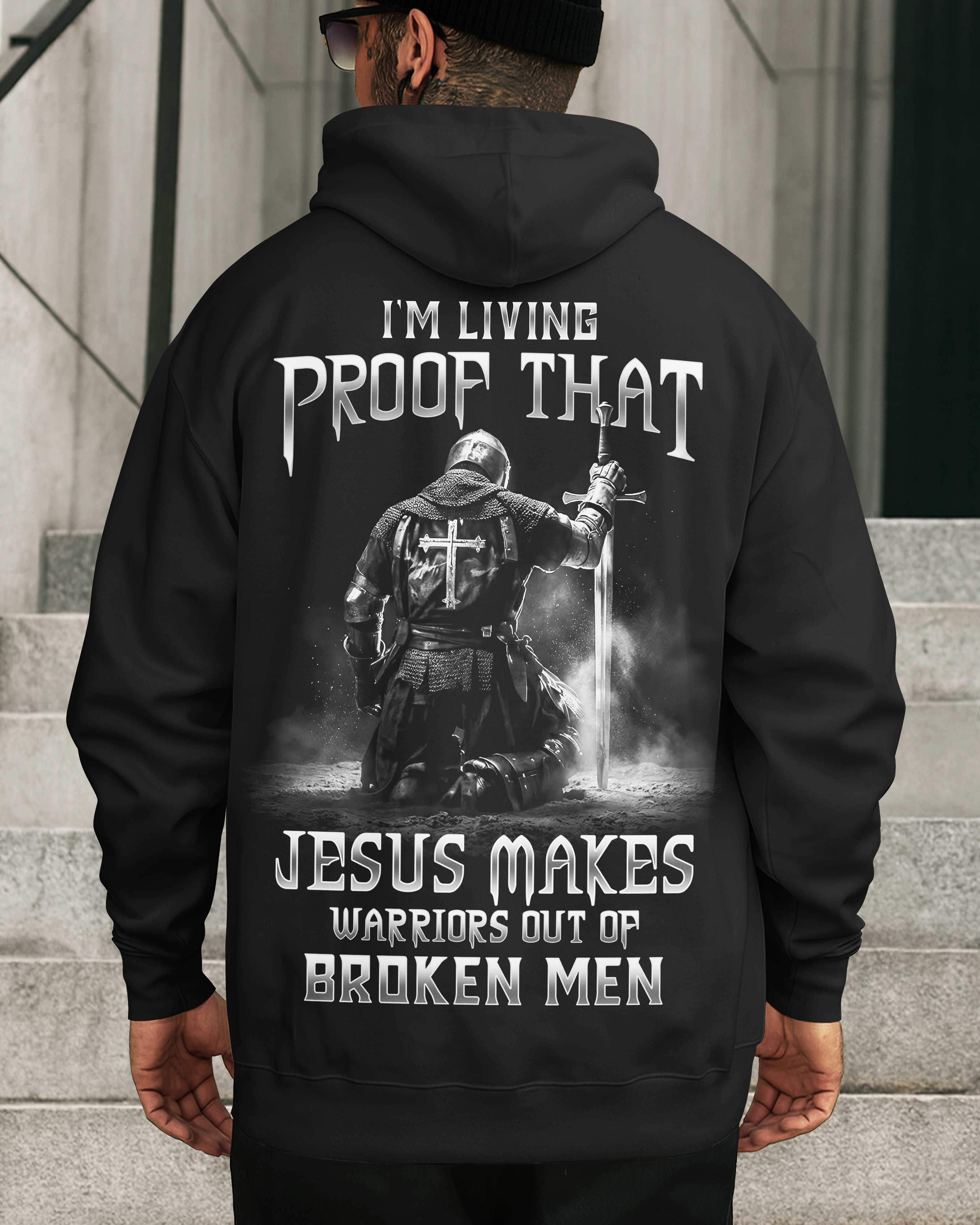 Jesus Makes Warriors Out Of Broken Men Zip Hoodie