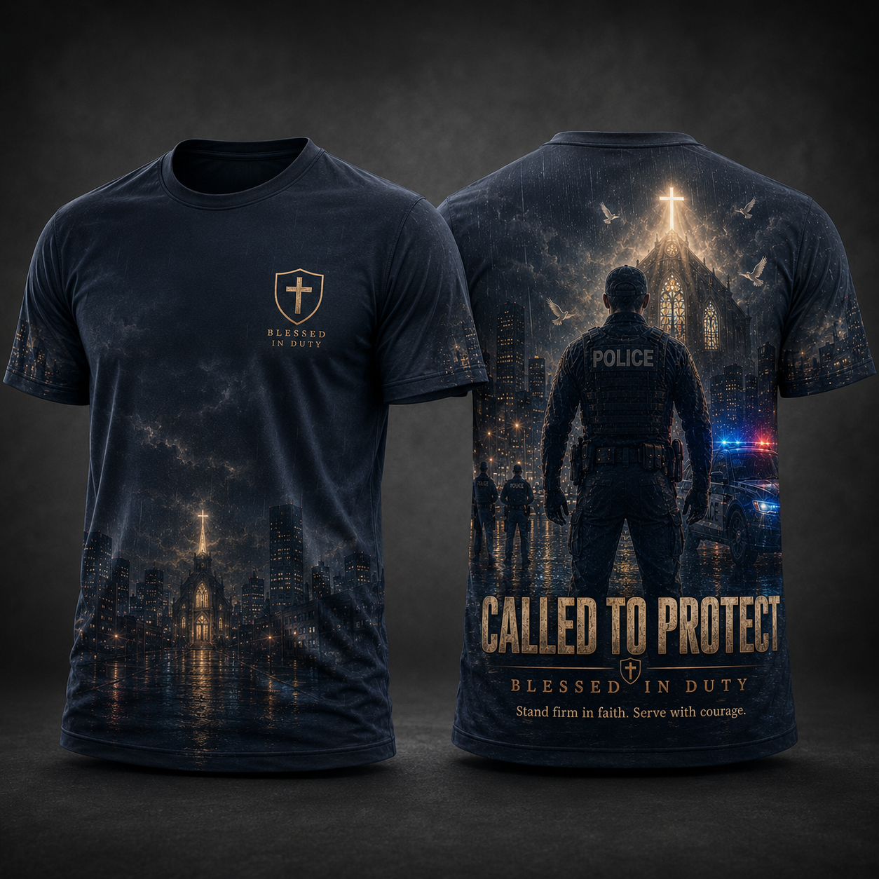 Called To Protect Blessed In Duty T-Shirt