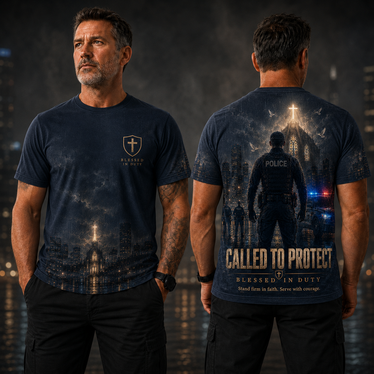 Called To Protect Blessed In Duty T-Shirt