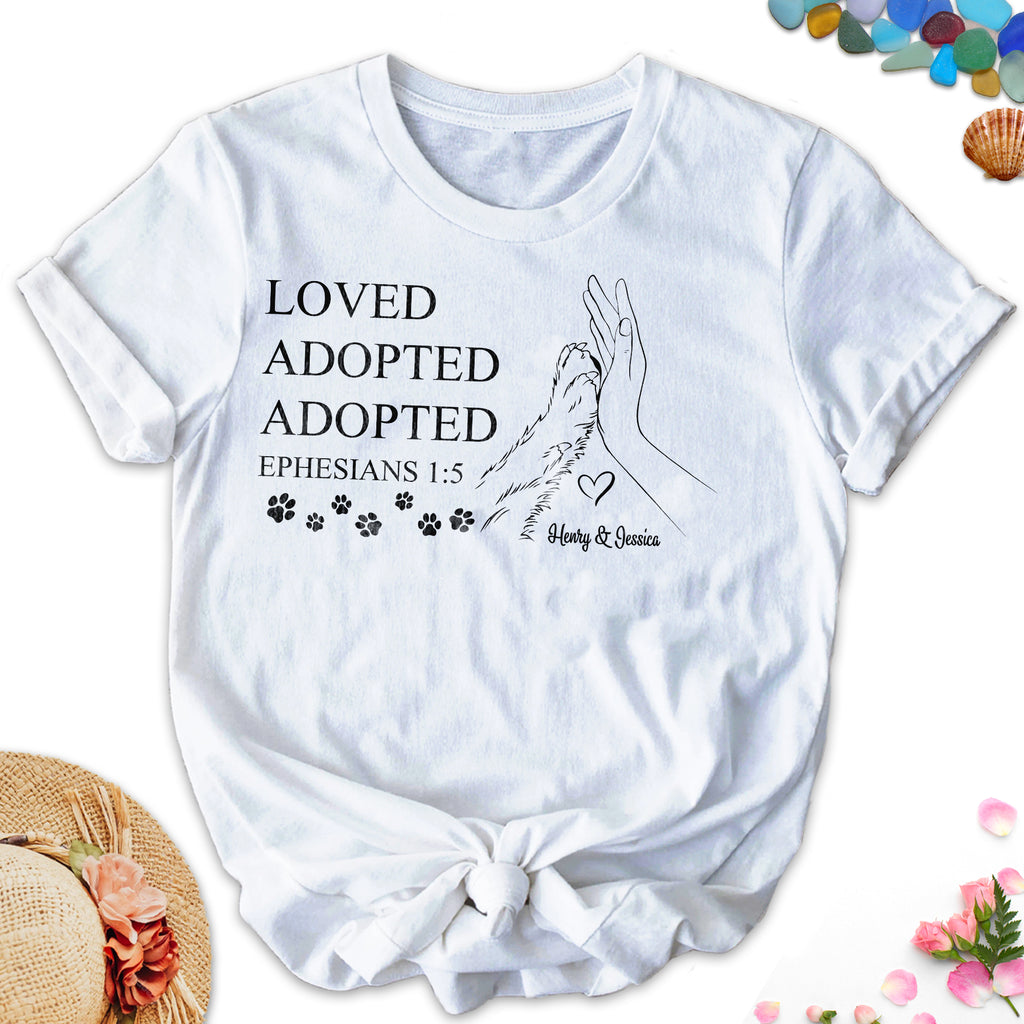 Loved Chosen Adopted Dog Lovers Personalized T-Shirt