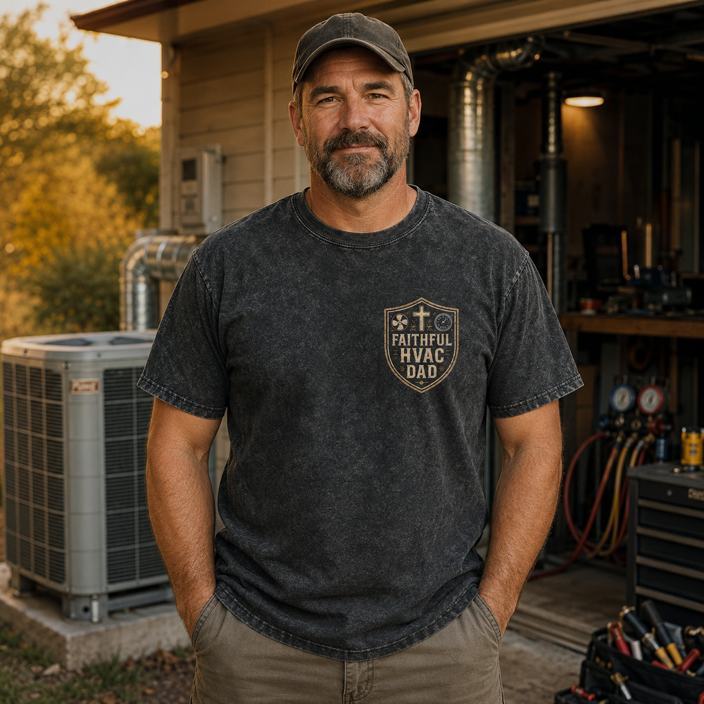 Blessted To Fix Hot & Cold HVAC Dad T-Shirt