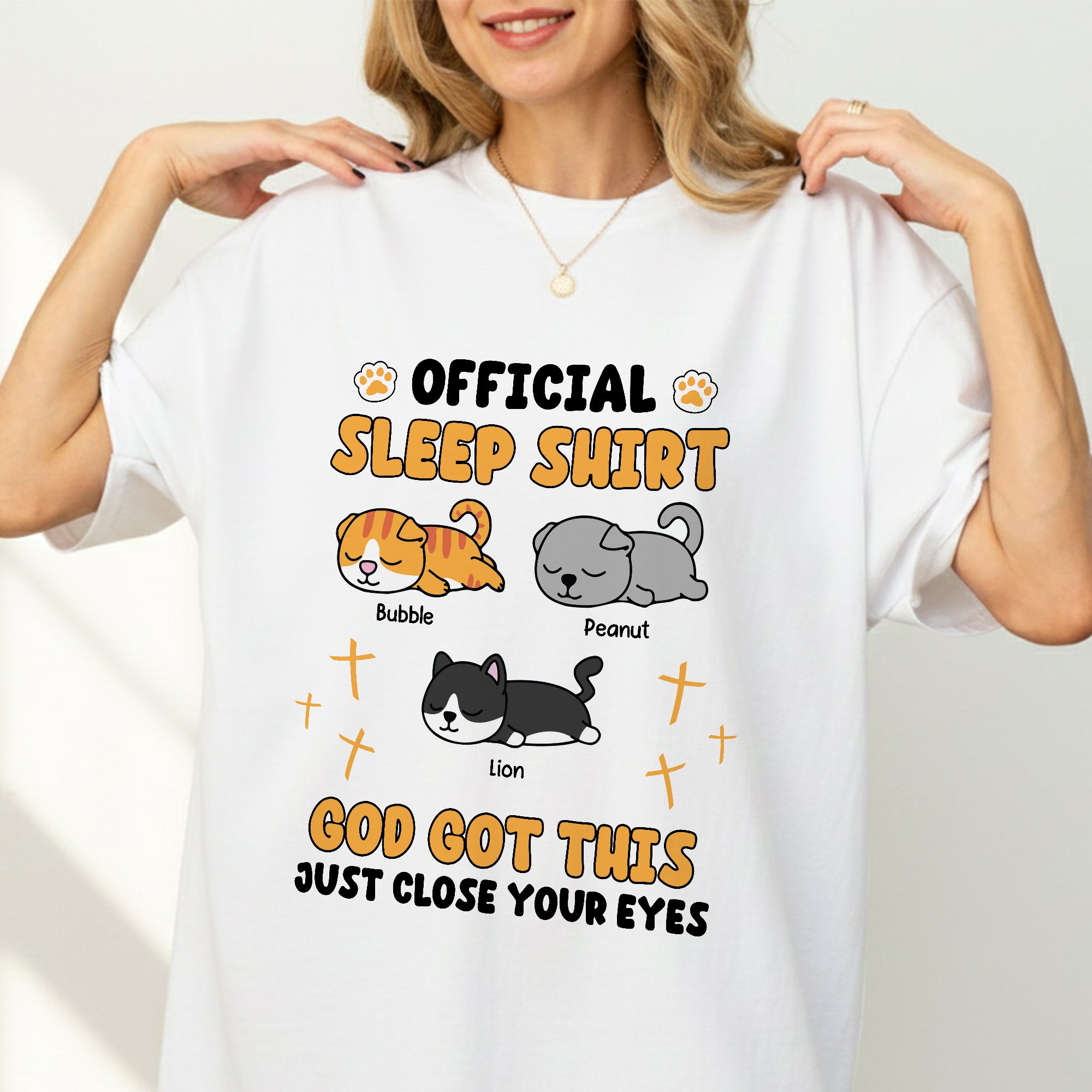 Official Sleep Shirt God Got This Just Close Your Eyes T-Shirt
