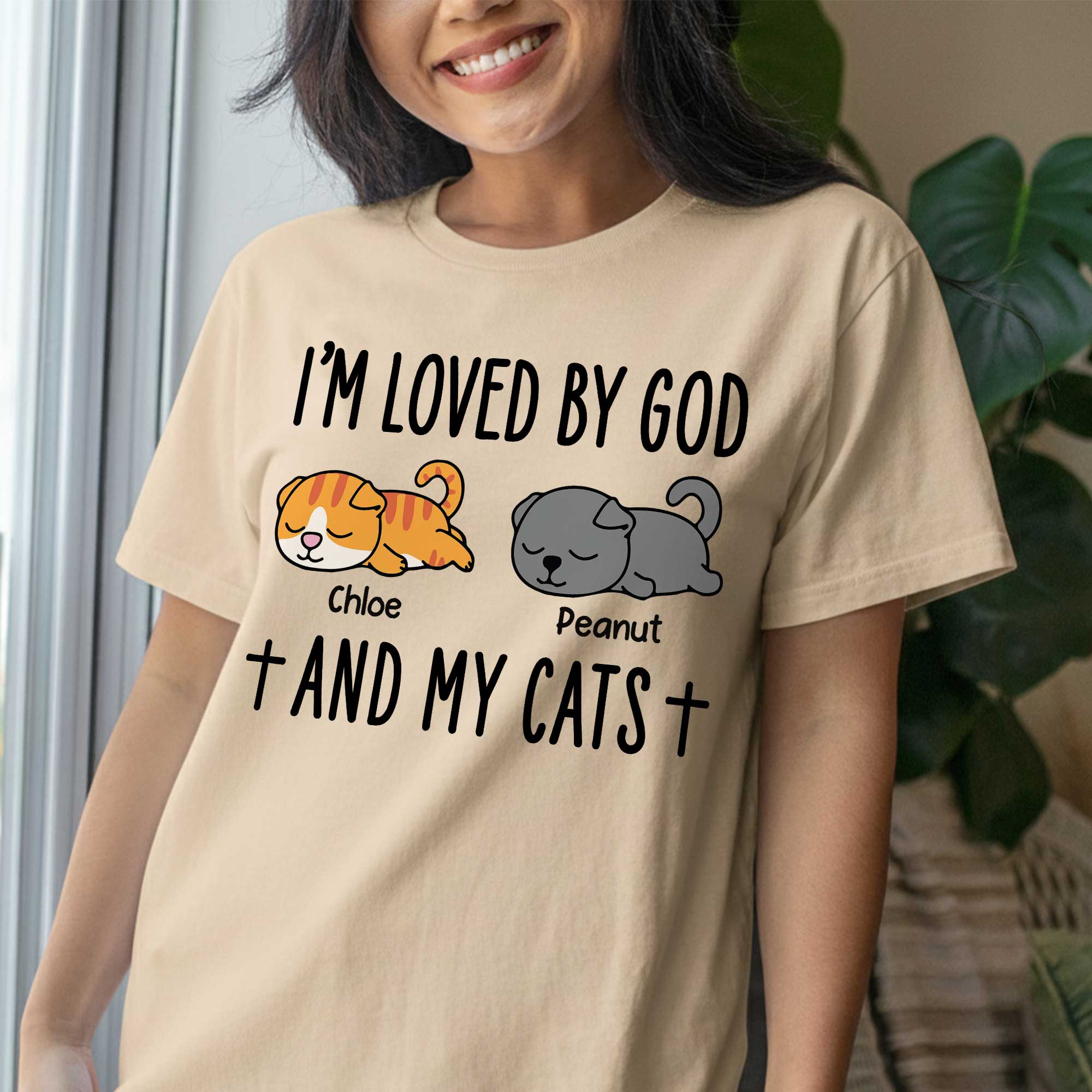 I'm Loved By God And My Cats T-Shirt