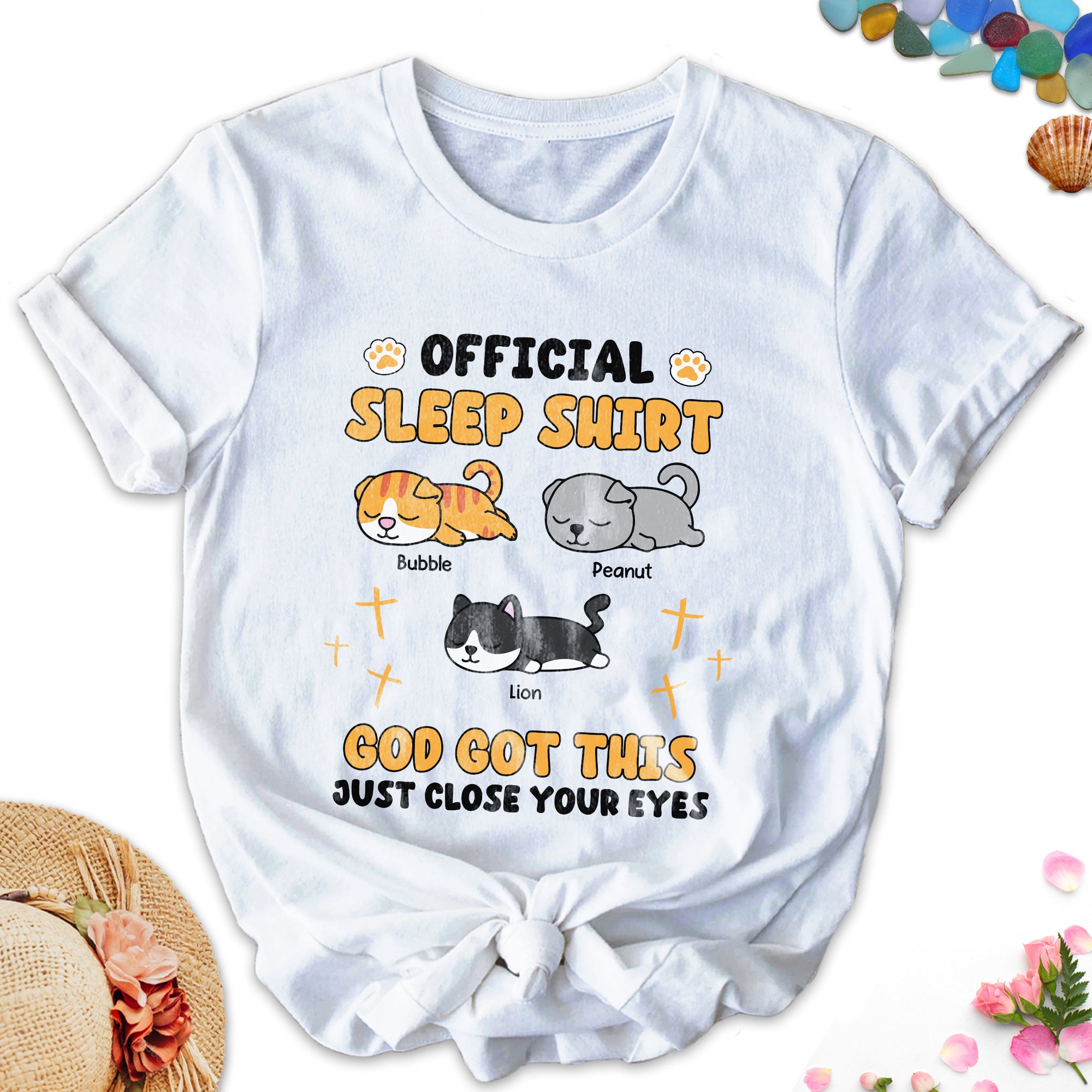 Official Sleep Shirt God Got This Just Close Your Eyes T-Shirt