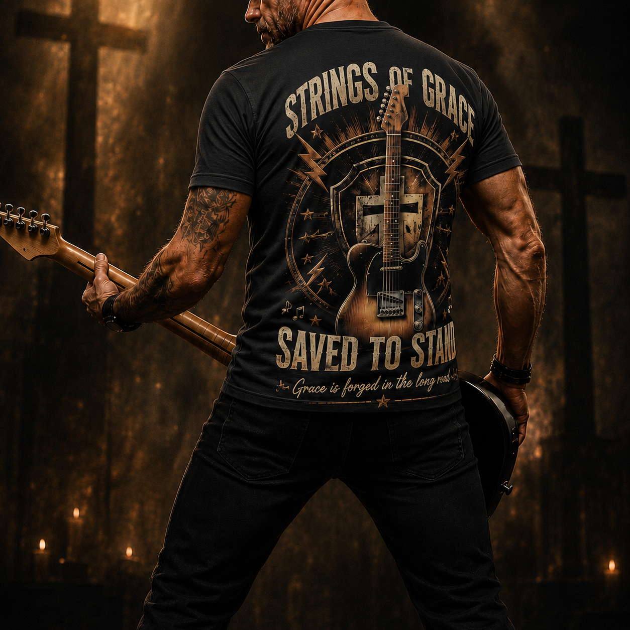 Strings Of Grace Saved To Stand T-Shirt