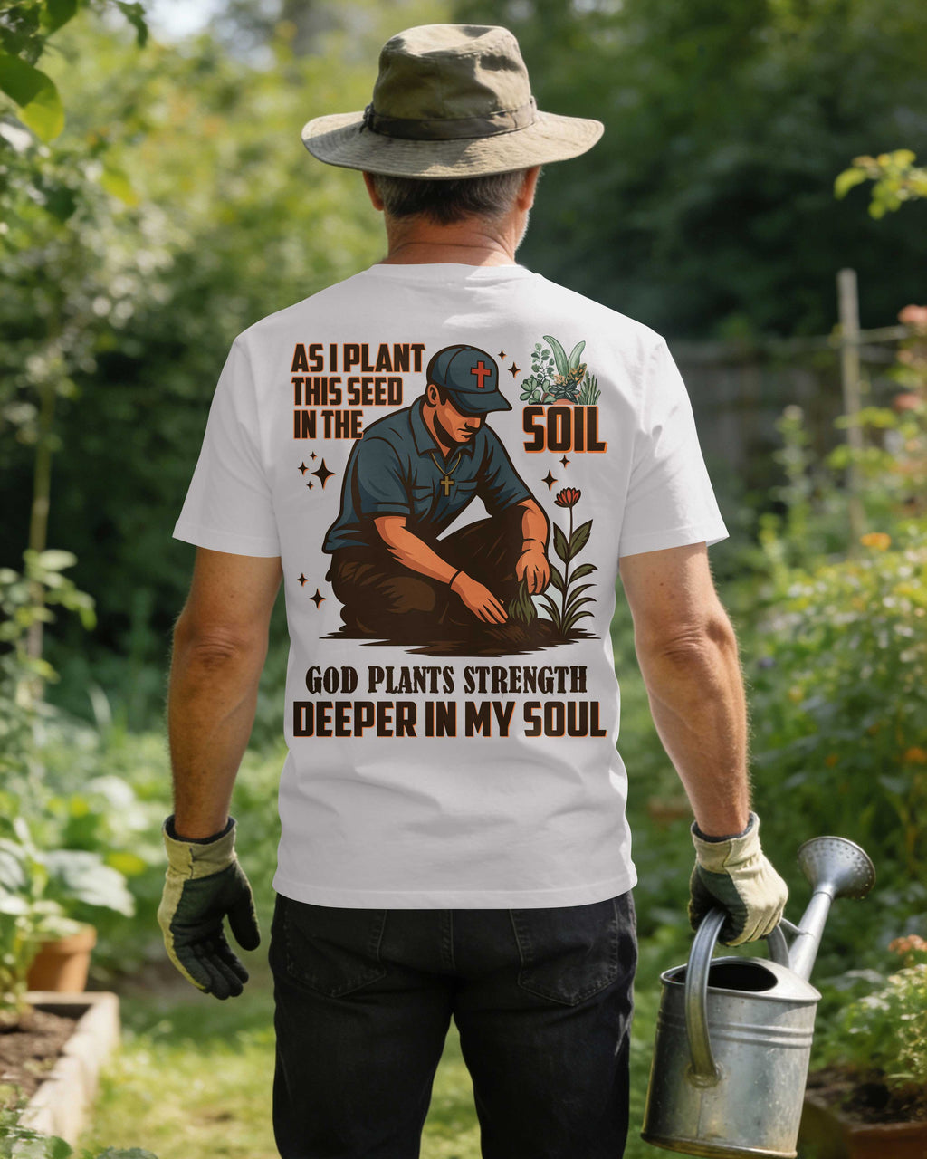 As I Plant This Seed In The Soil God Plants Strength Deeper In My Soul T-Shirt