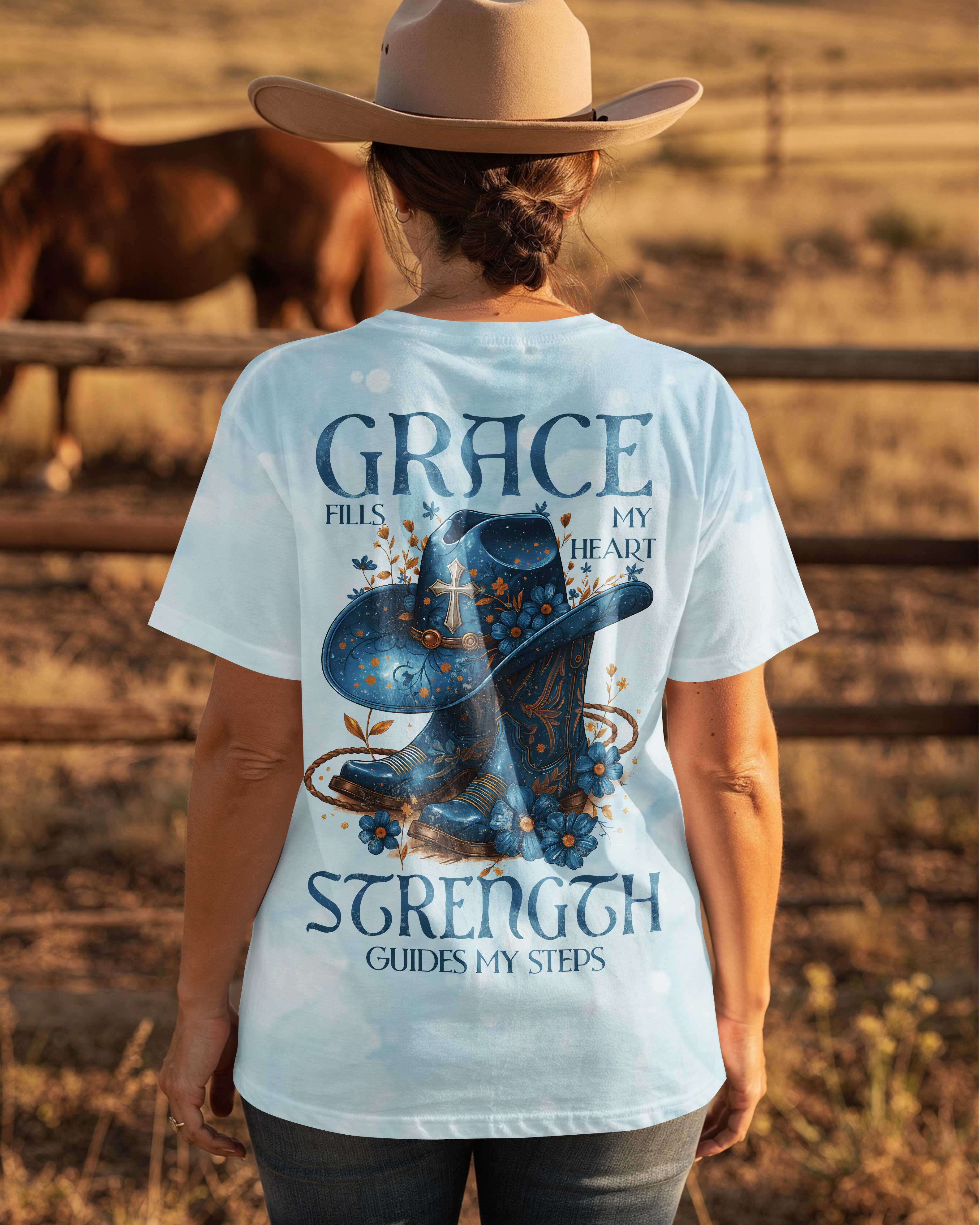 Grace Fills My Heart Strength Guides My Steps T-Shirt