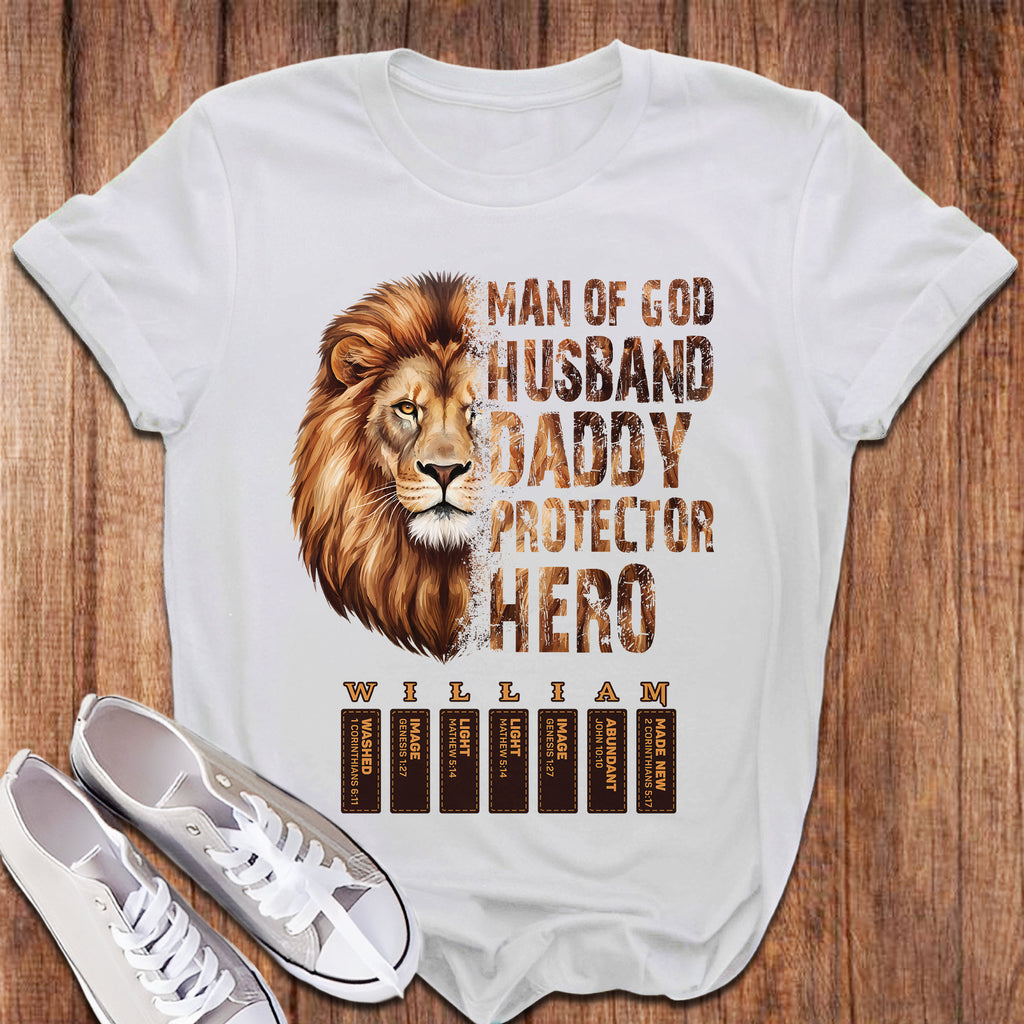 Man Of God Husband Daddy Protector Hero T-Shirt