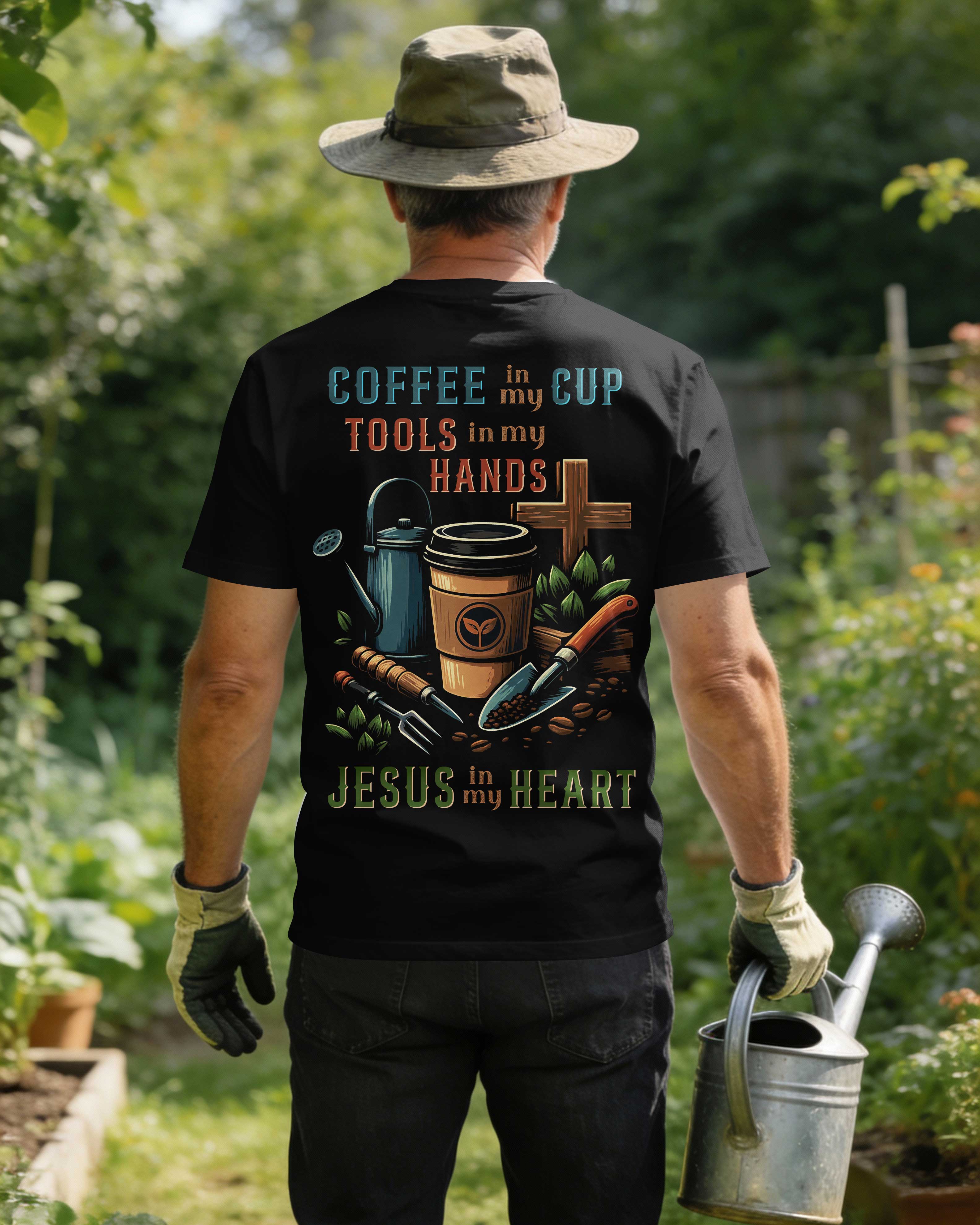 Coffee In My Cup Tools In My Hands Jesus In My Heart T-Shirt