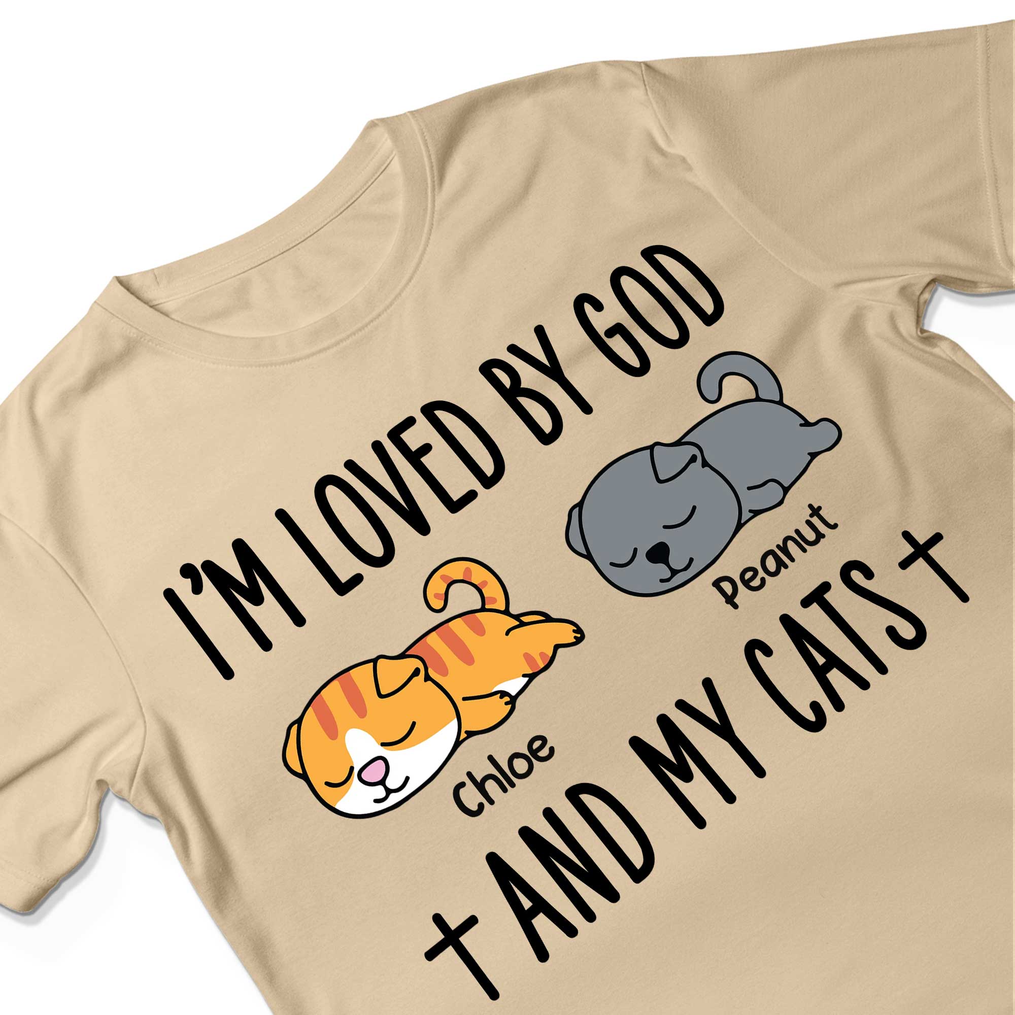 I'm Loved By God And My Cats T-Shirt