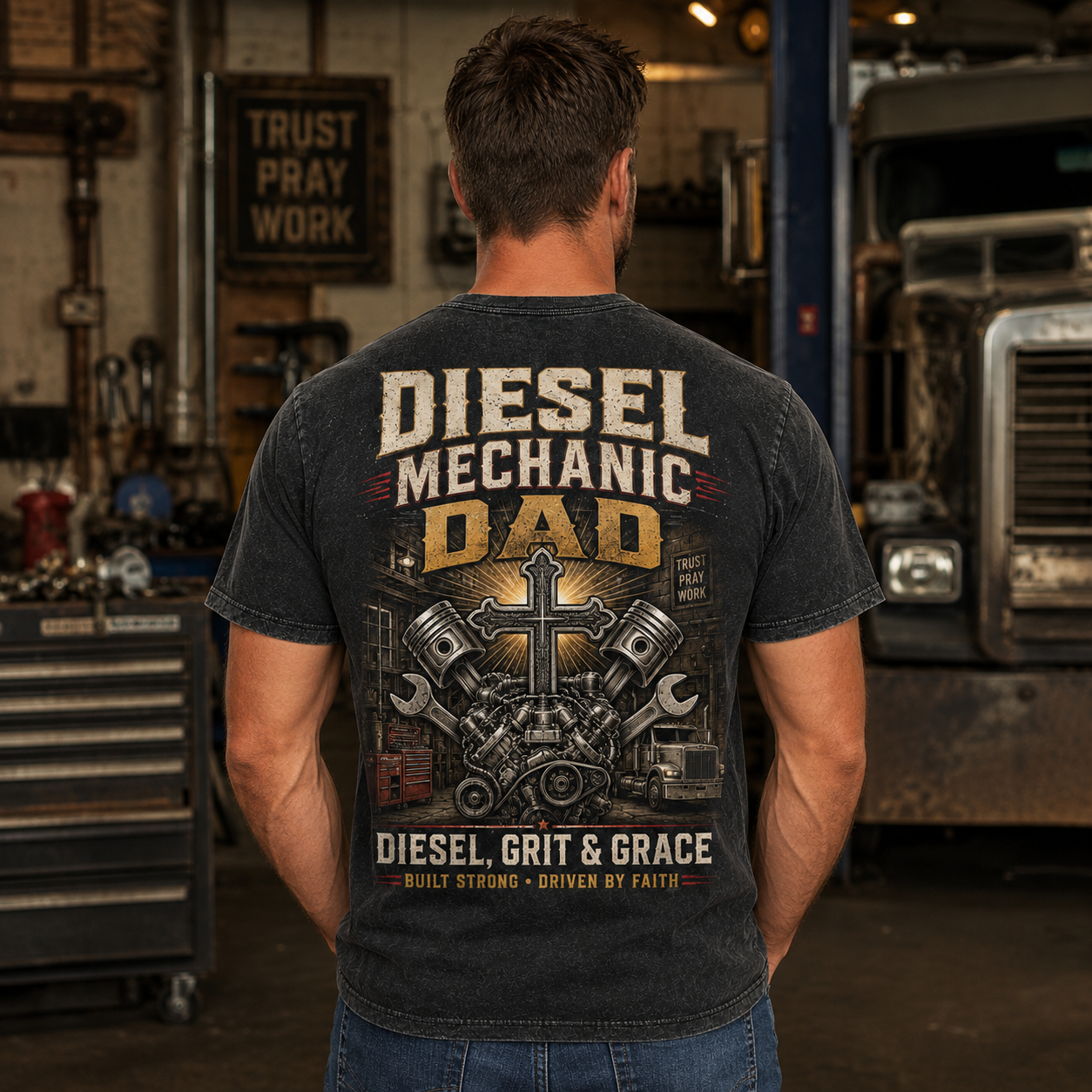 Diesel Mechanic Dad T-Shirt
