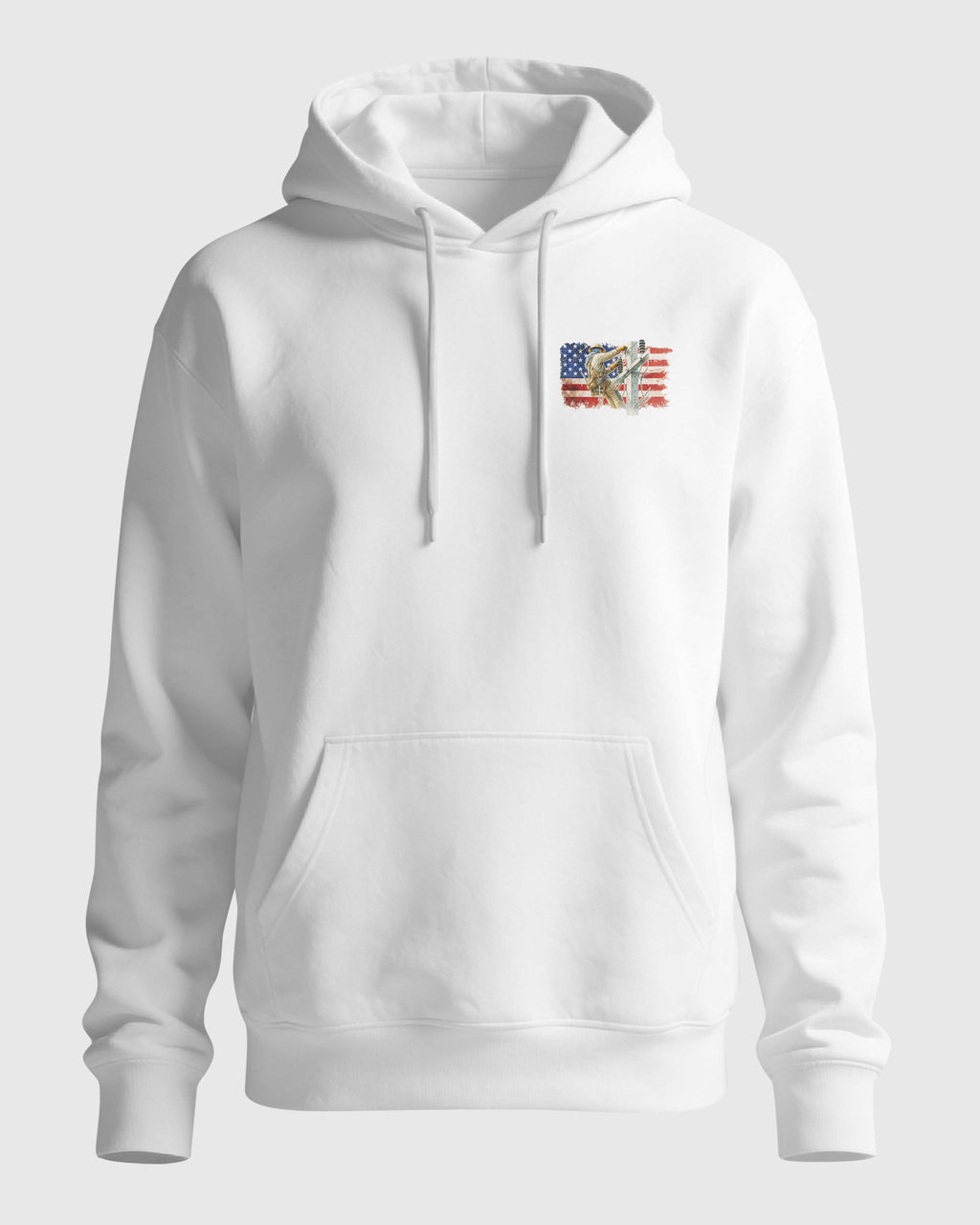 Retired Lineman Built By Grit Blessed By God Hoodie