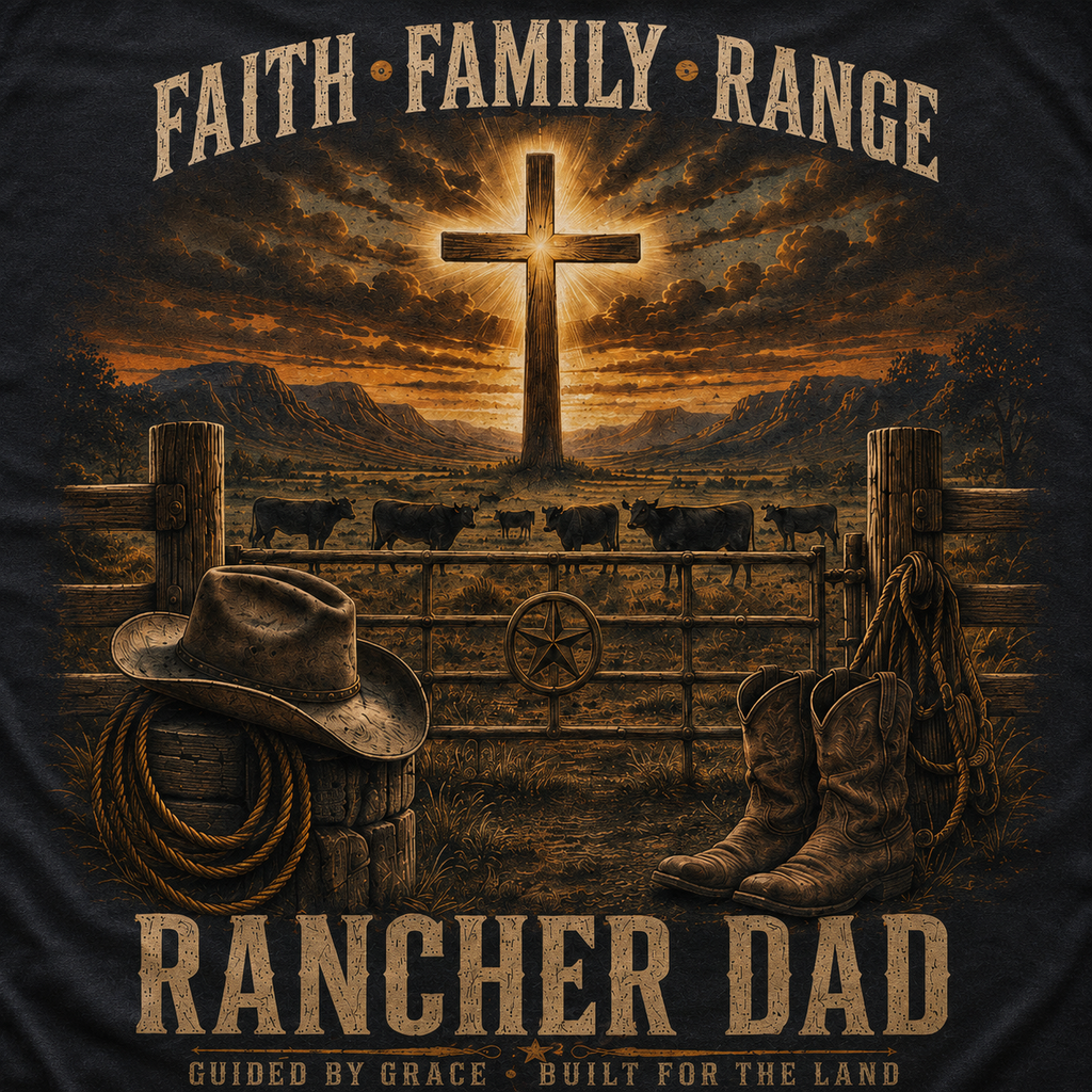Faithful Rancher Dad T-Shirt