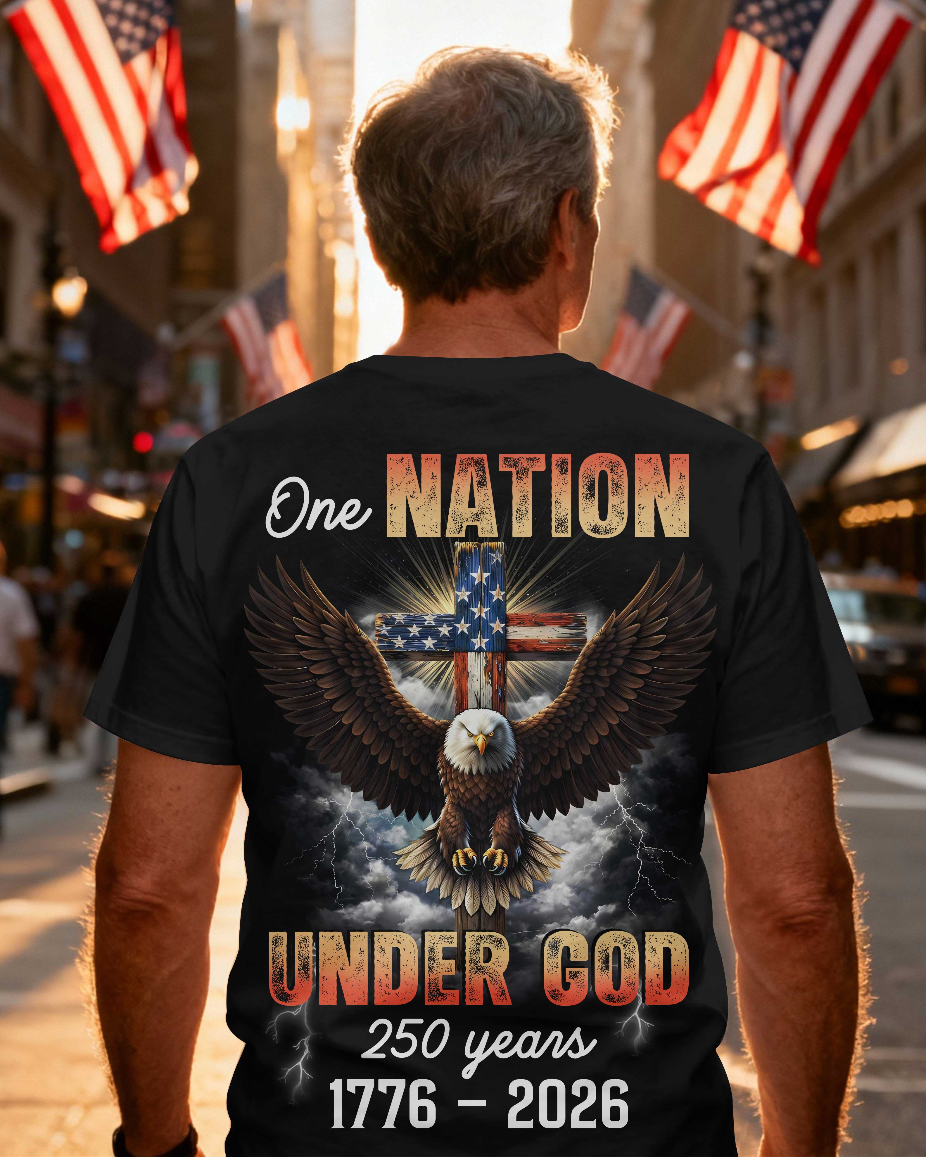 One Nation Under God 250 Years 1776 - 2026 T-Shirt