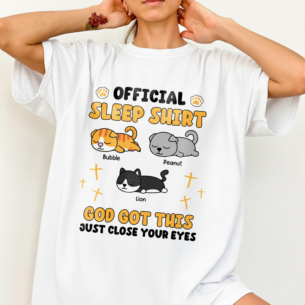 Official Sleep Shirt God Got This Just Close Your Eyes T-Shirt