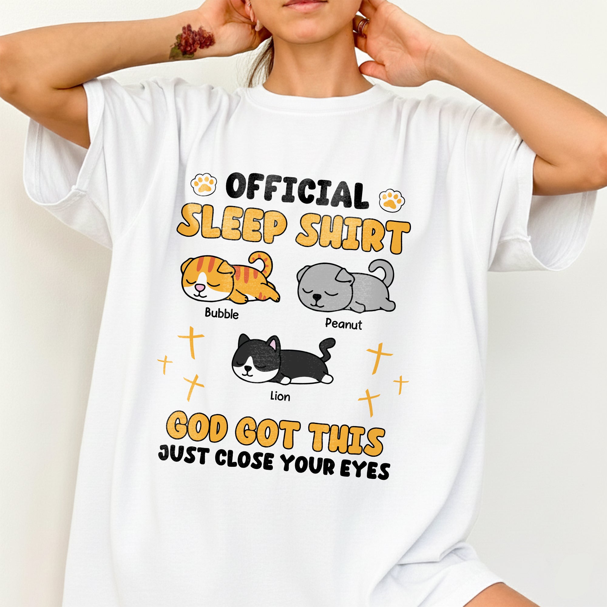 Official Sleep Shirt God Got This Just Close Your Eyes T-Shirt