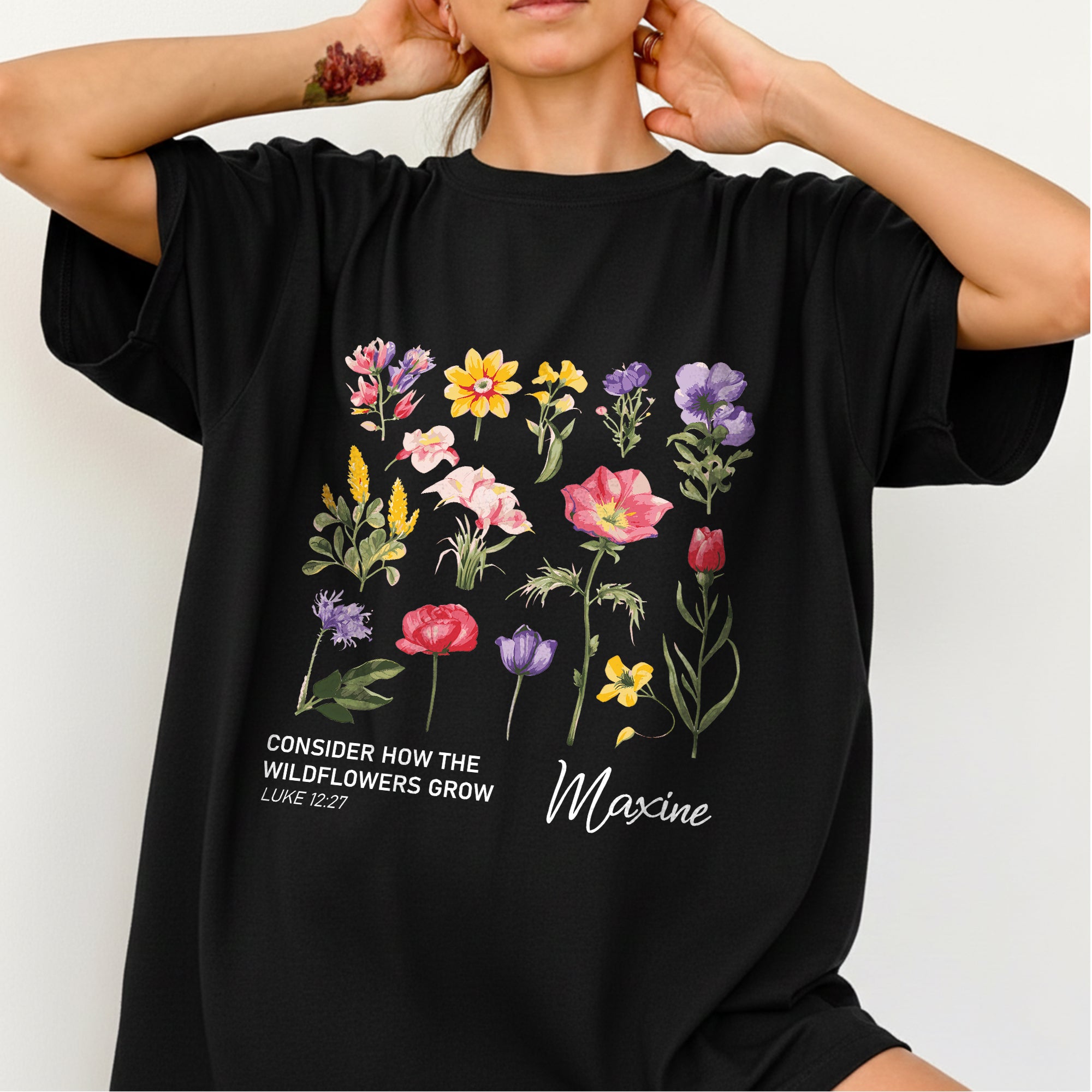 Consider How The Wildflowers Grow Luke 12:27 T-Shirt