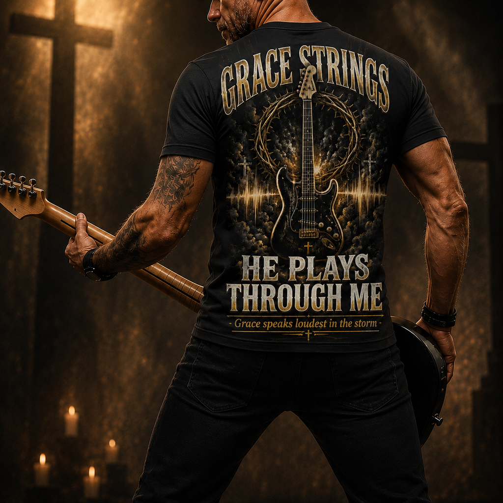 Grace Strings He Plays Through Me T-Shirt
