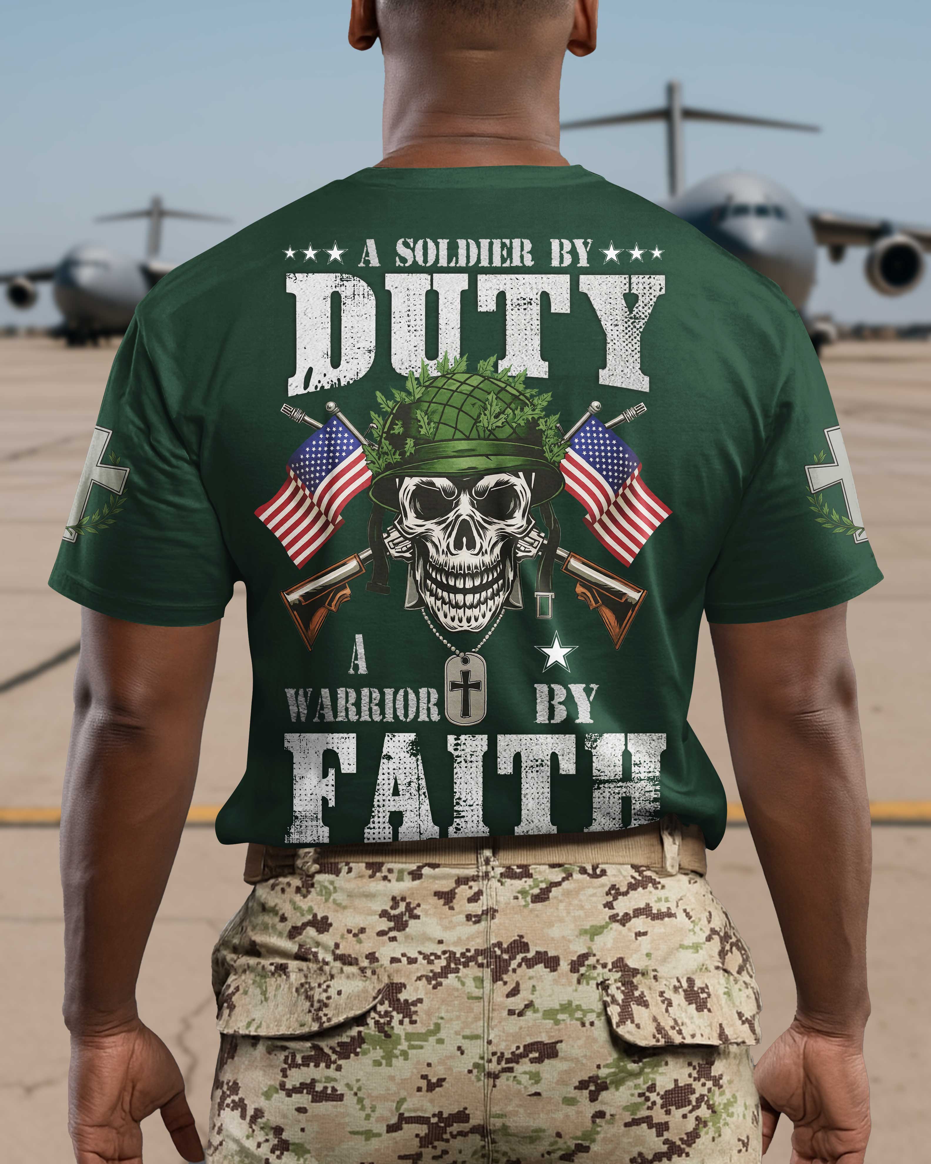 A Soldier By Duty A Warrior By Faith T-Shirt