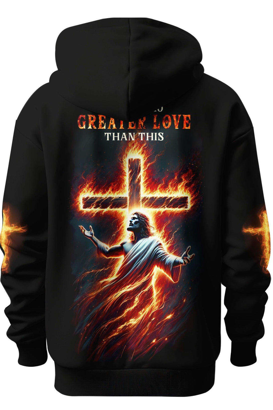 There's No Greater Love Than This All Over Print Hoodie - Christ Color