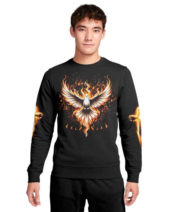 Baptized In Fire All Over Print Sweater - Christ Color