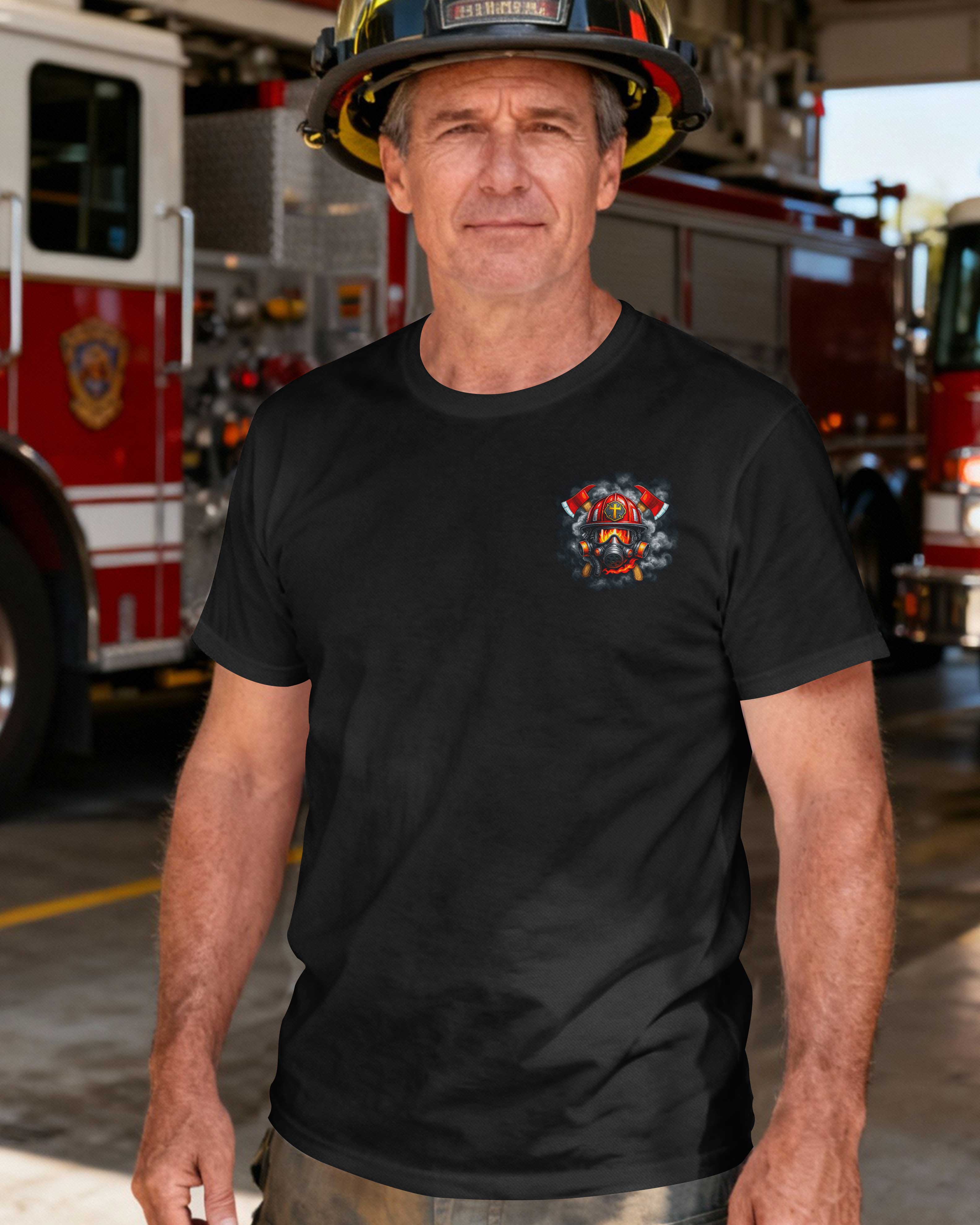 Through Fire And Smoke I Stand With The Cross T-Shirt
