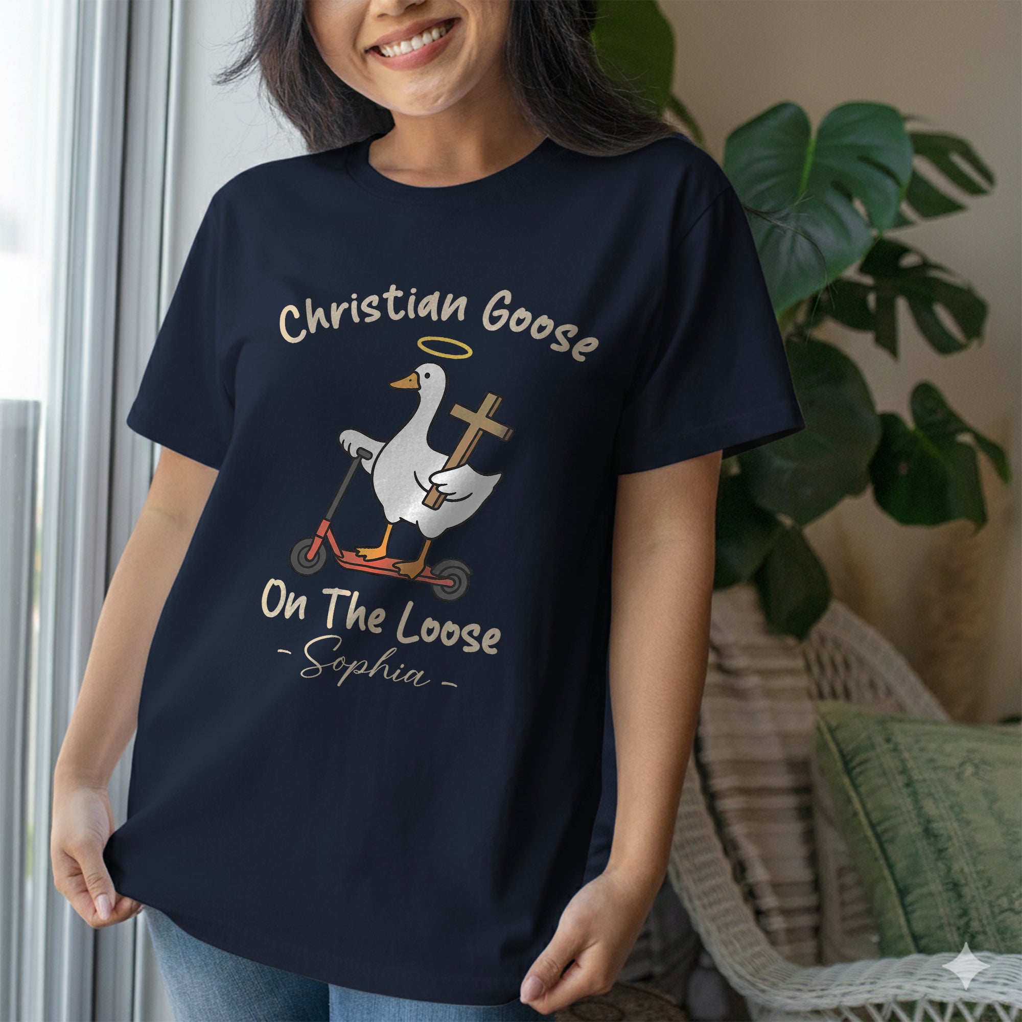 Christian Goose On The Loose Personalized Goose T-Shirt