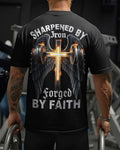 Sharpened By Iron Forged By Faith All Over Print T-Shirt