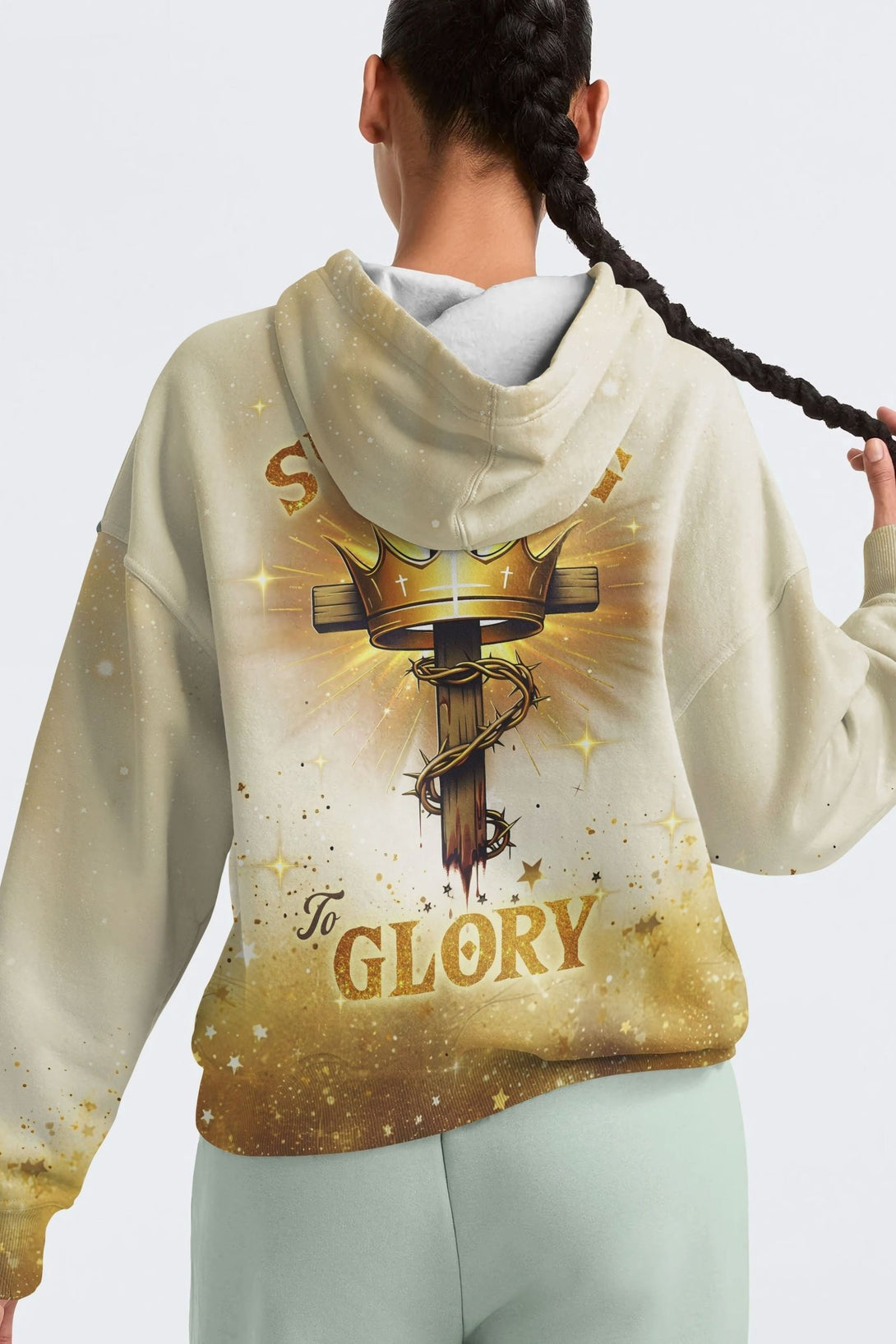 From Suffering To Glory All Over Print Hoodie - Christ Color