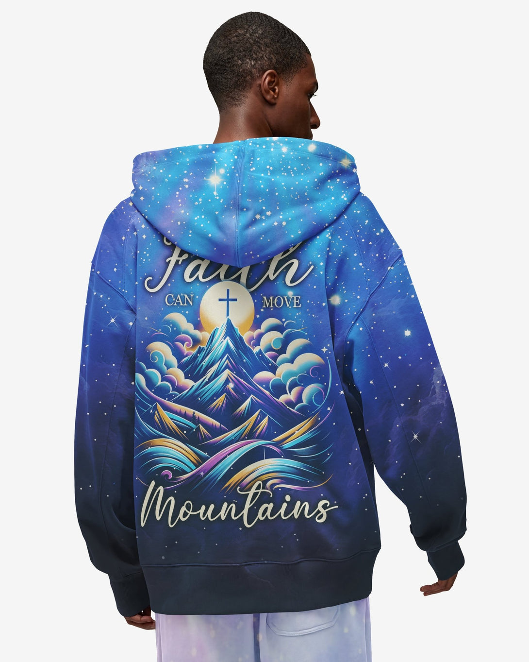 Faith Can Move Mountains All Over Print Zip Hoodie - Christ Color