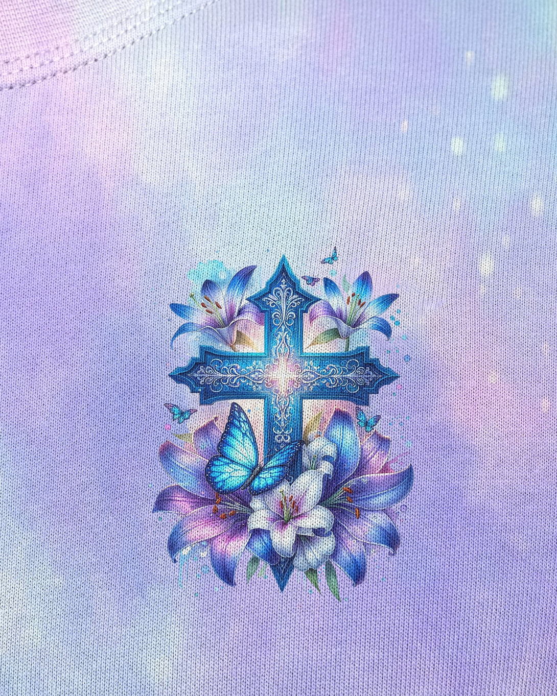 In God And The Power Of Prayer All Over Print Sweater - Christ Color