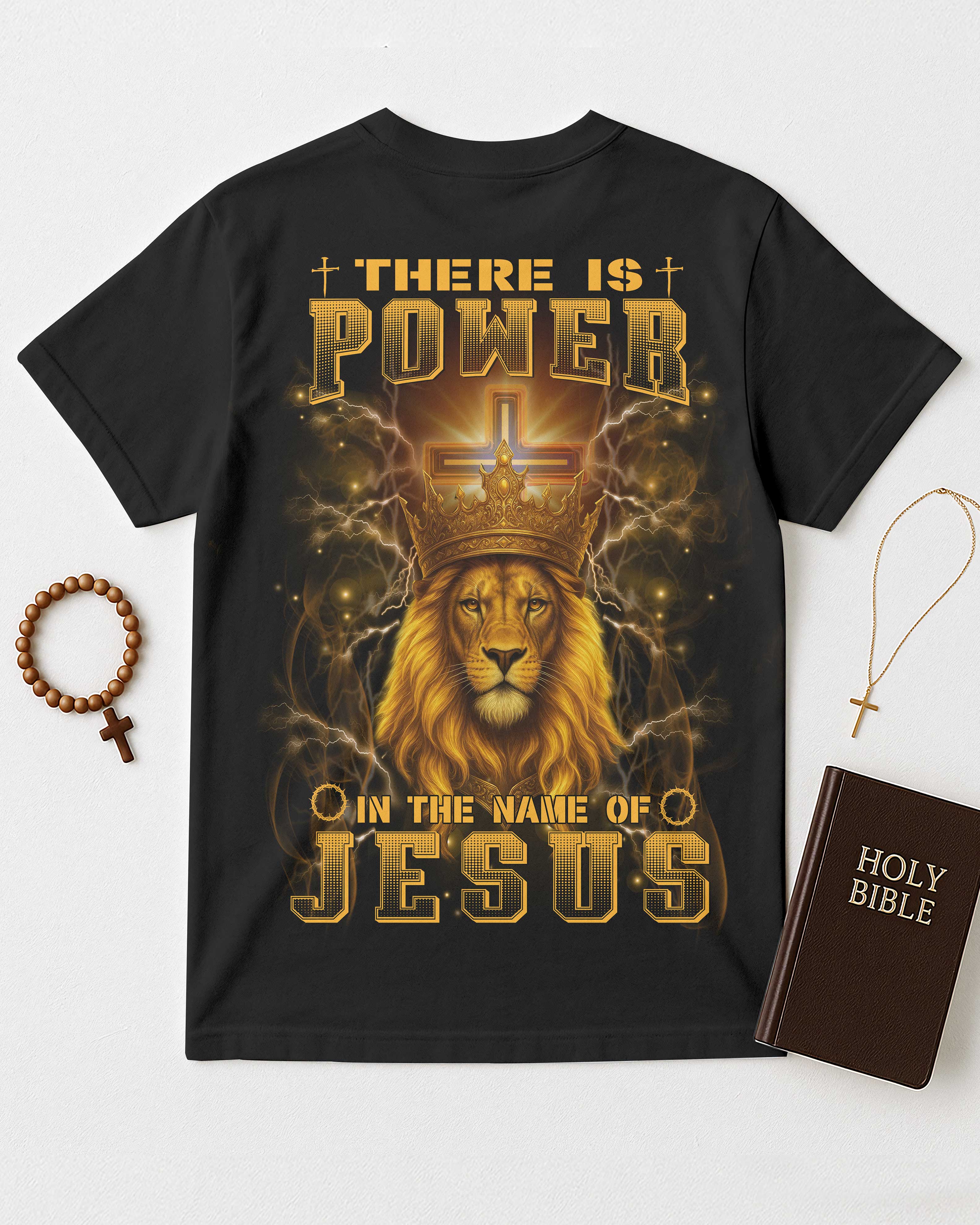 There Is Power In The Name Of Jesus All Over Print T-Shirt