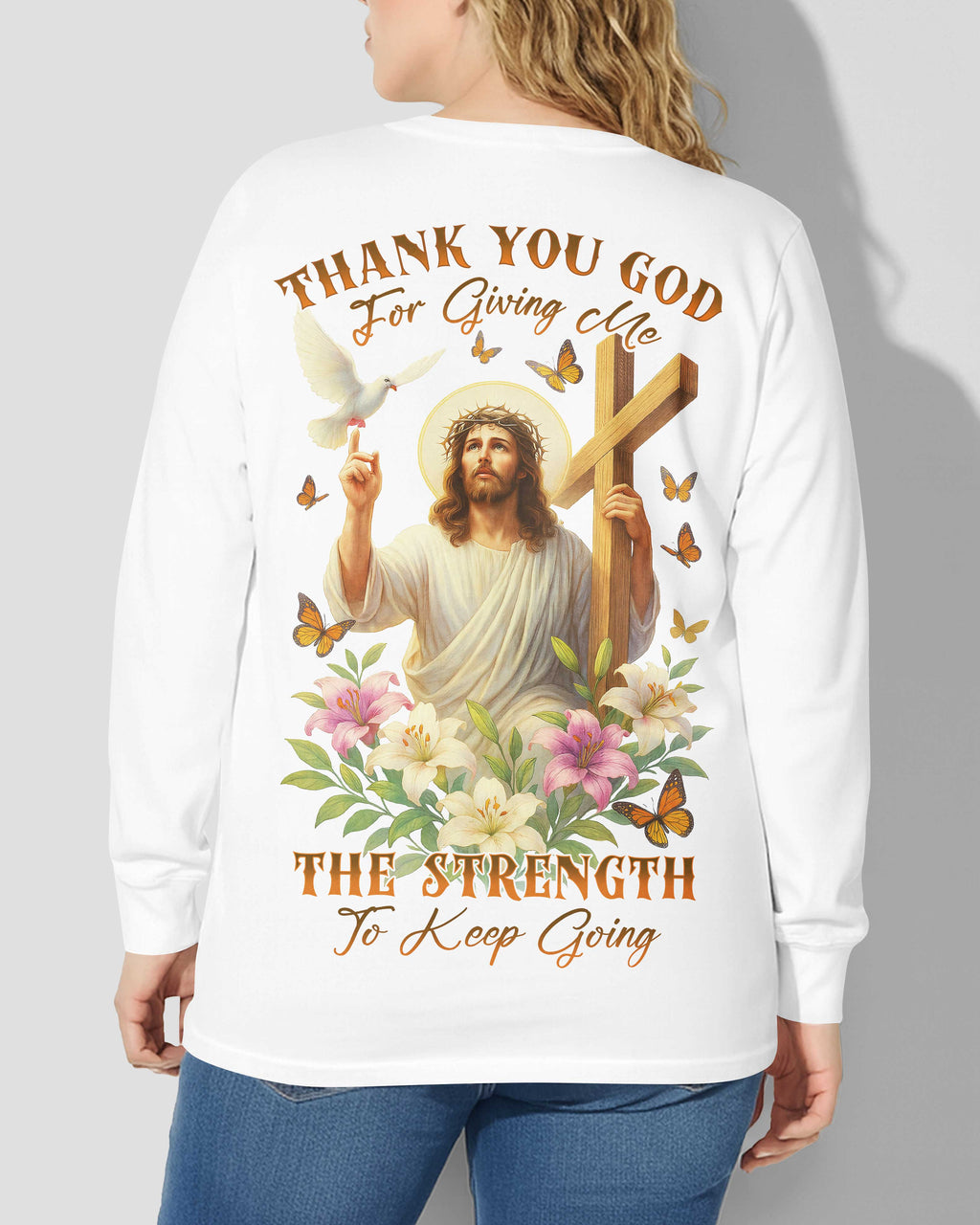 Thank You God V-neck Long Sleeves Shirt