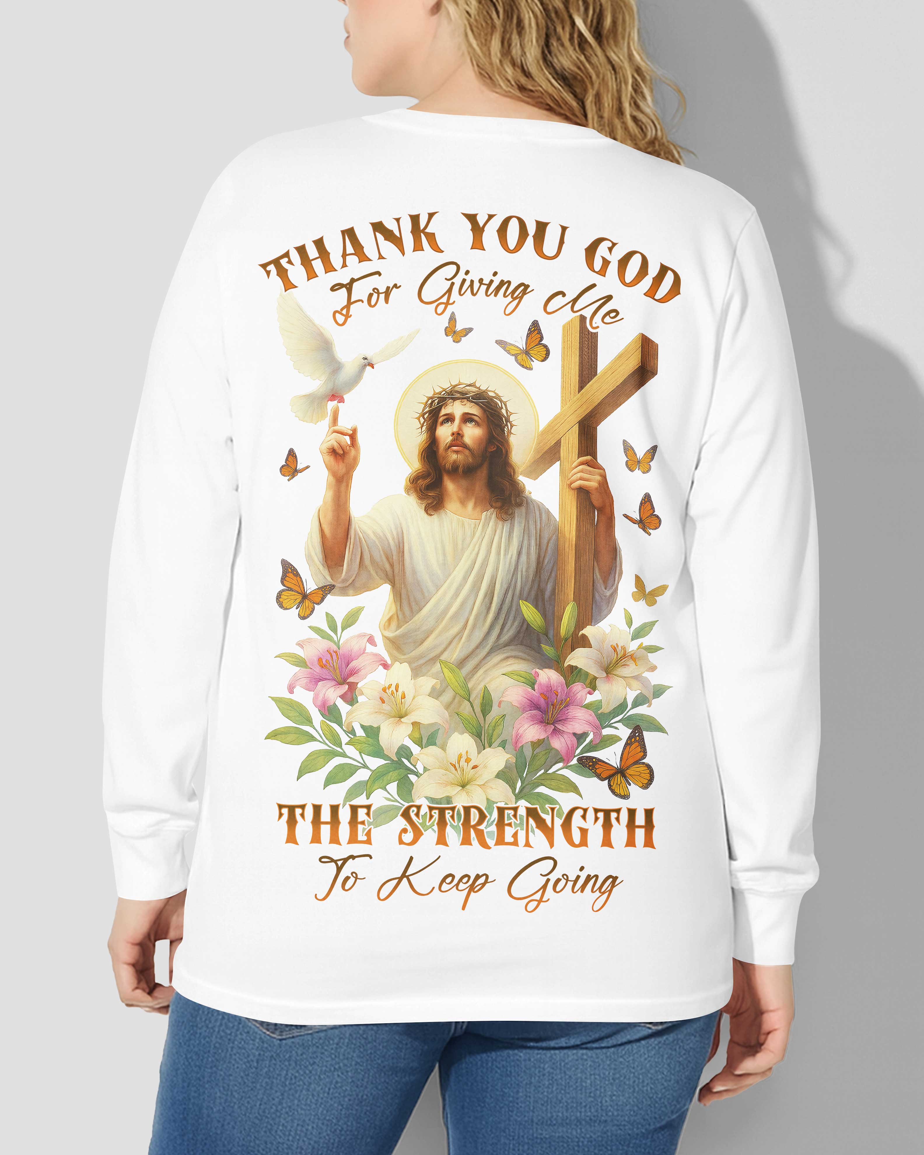Thank You God V-neck Long Sleeves Shirt