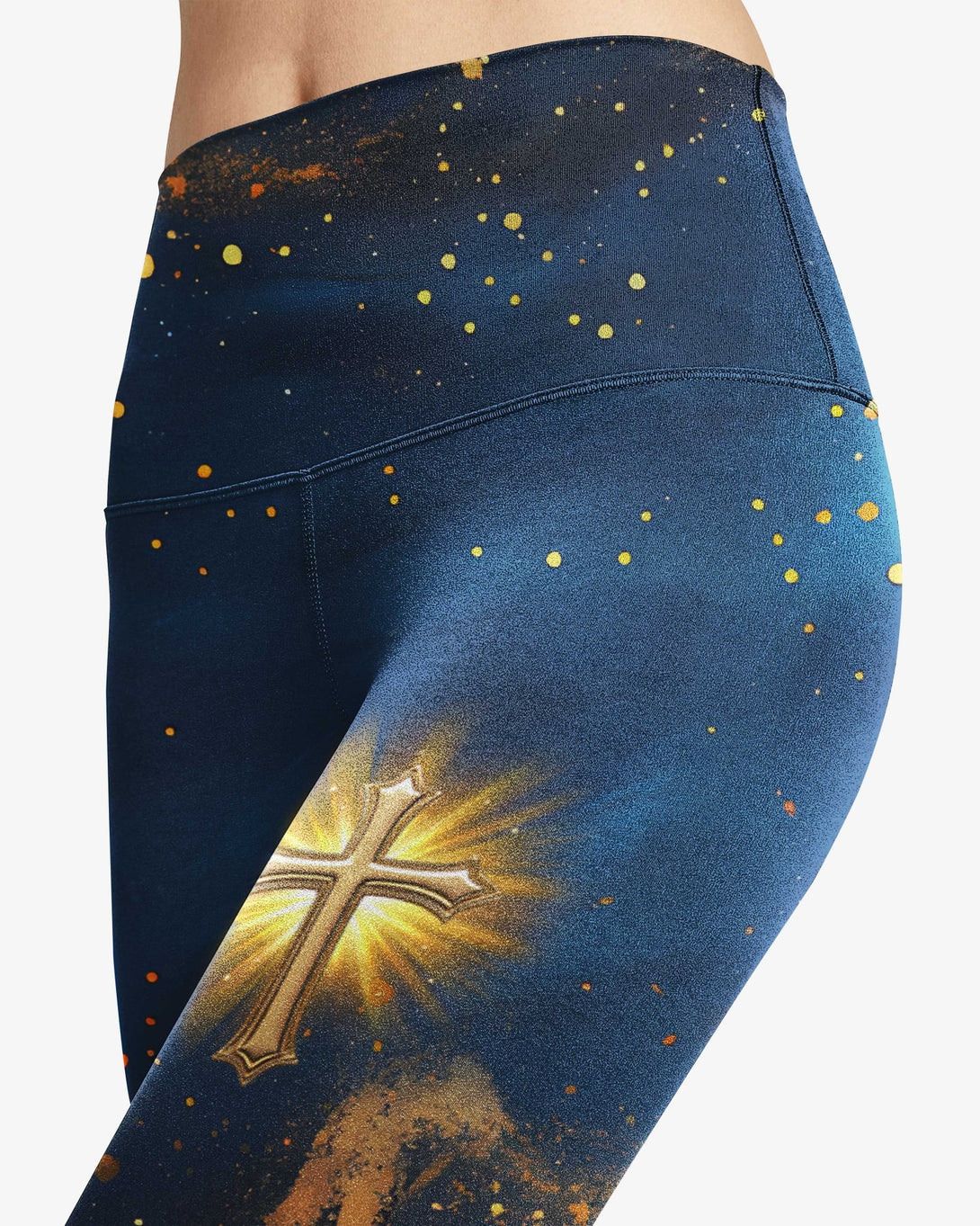 Faith Hope Love & Salvation All Over Print Leggings - Christ Color