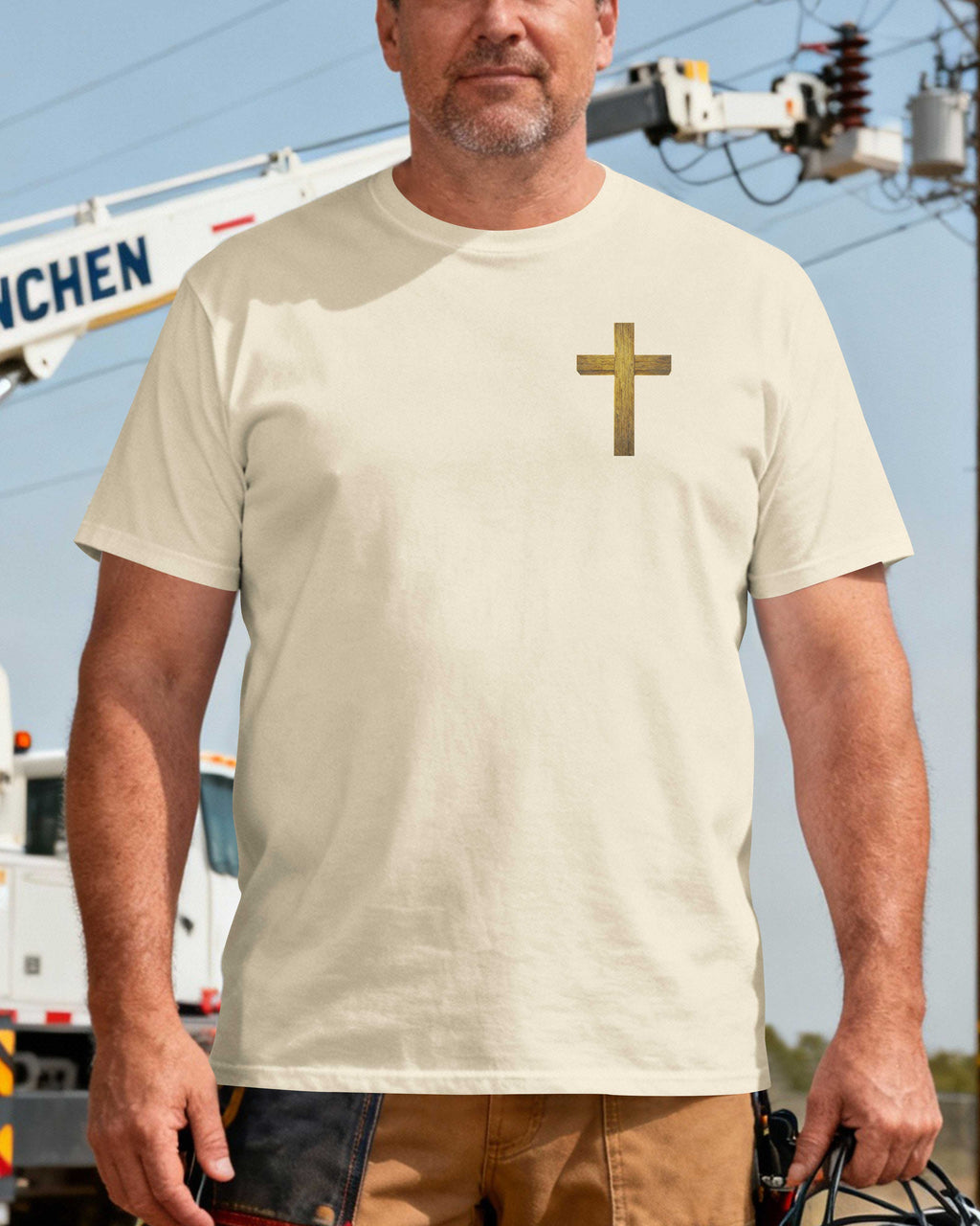 Being A Lineman Is An Honor Faith Me The Strength To Rise T-Shirt