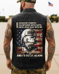 I Served My Country Denim Sleevesless T-Shirt
