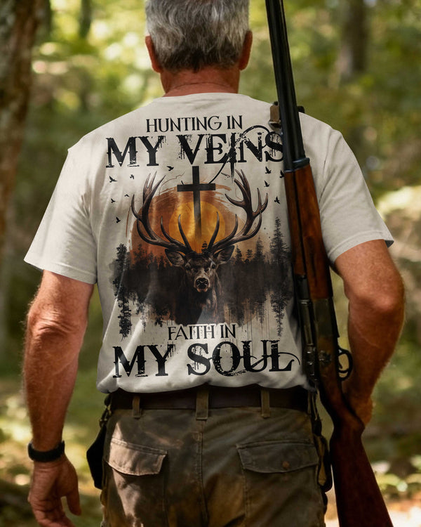 Hunting In My Veins Faith In My Soul All Over Print Custom Name T-Shirt