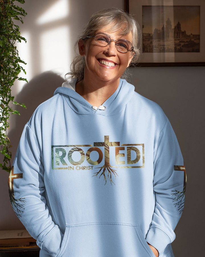 Woman Of Faith Rooted In Christ All Over Print Hoodie - Christ Color