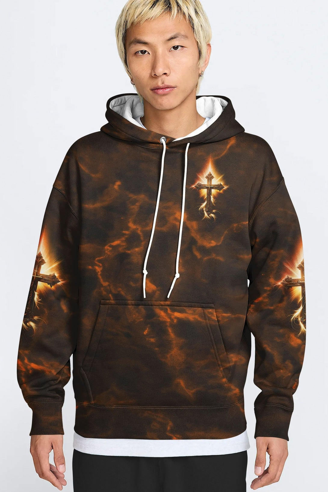 A Child Of God A Man Of Faith A Warrior Of Christ All Over Print Hoodie - Christ Color