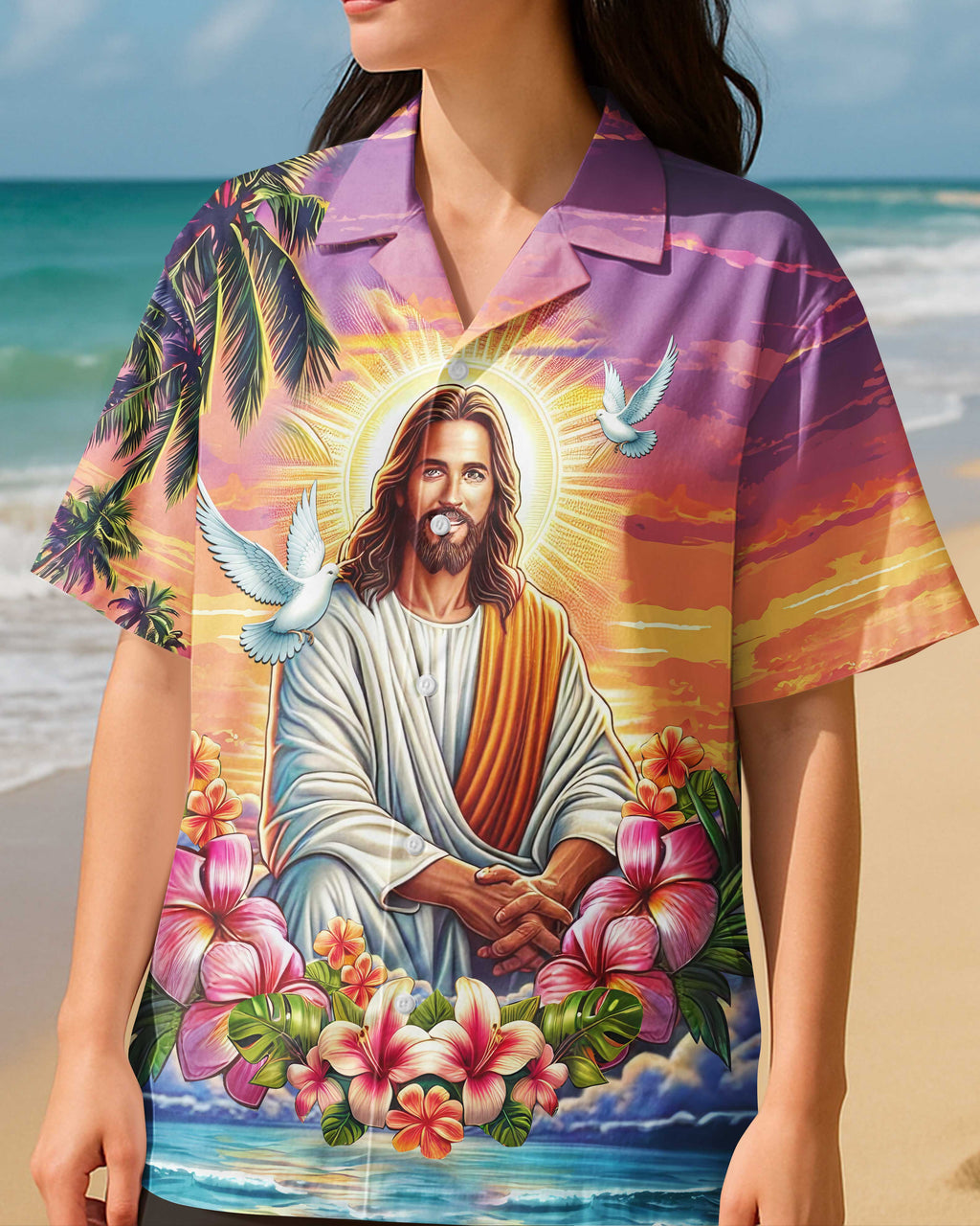 Jesus Christ Anchor Of My Soul All Over Print Hawaiian T-Shirt